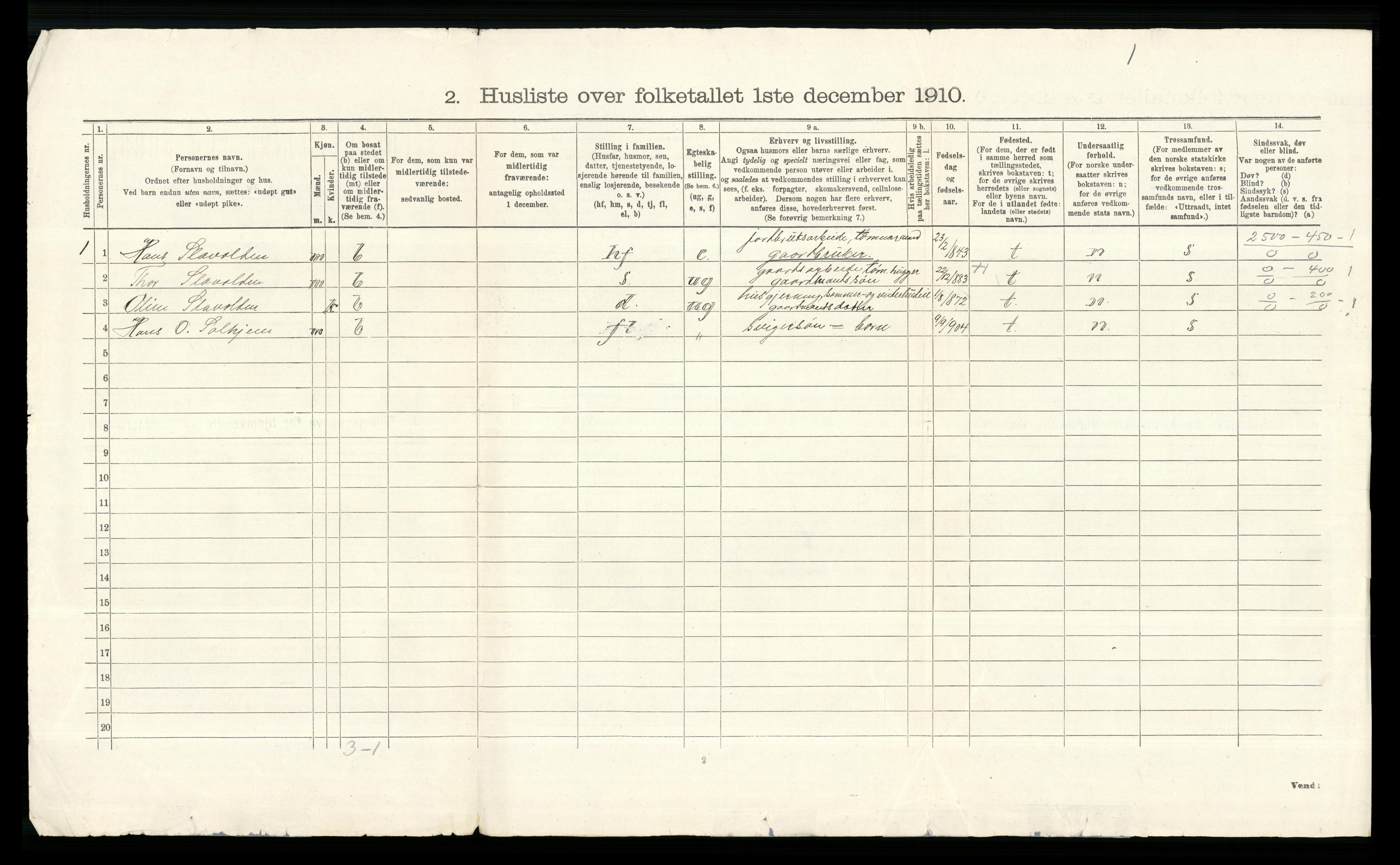 RA, Folketelling 1910 for 0520 Ringebu herred, 1910, s. 49