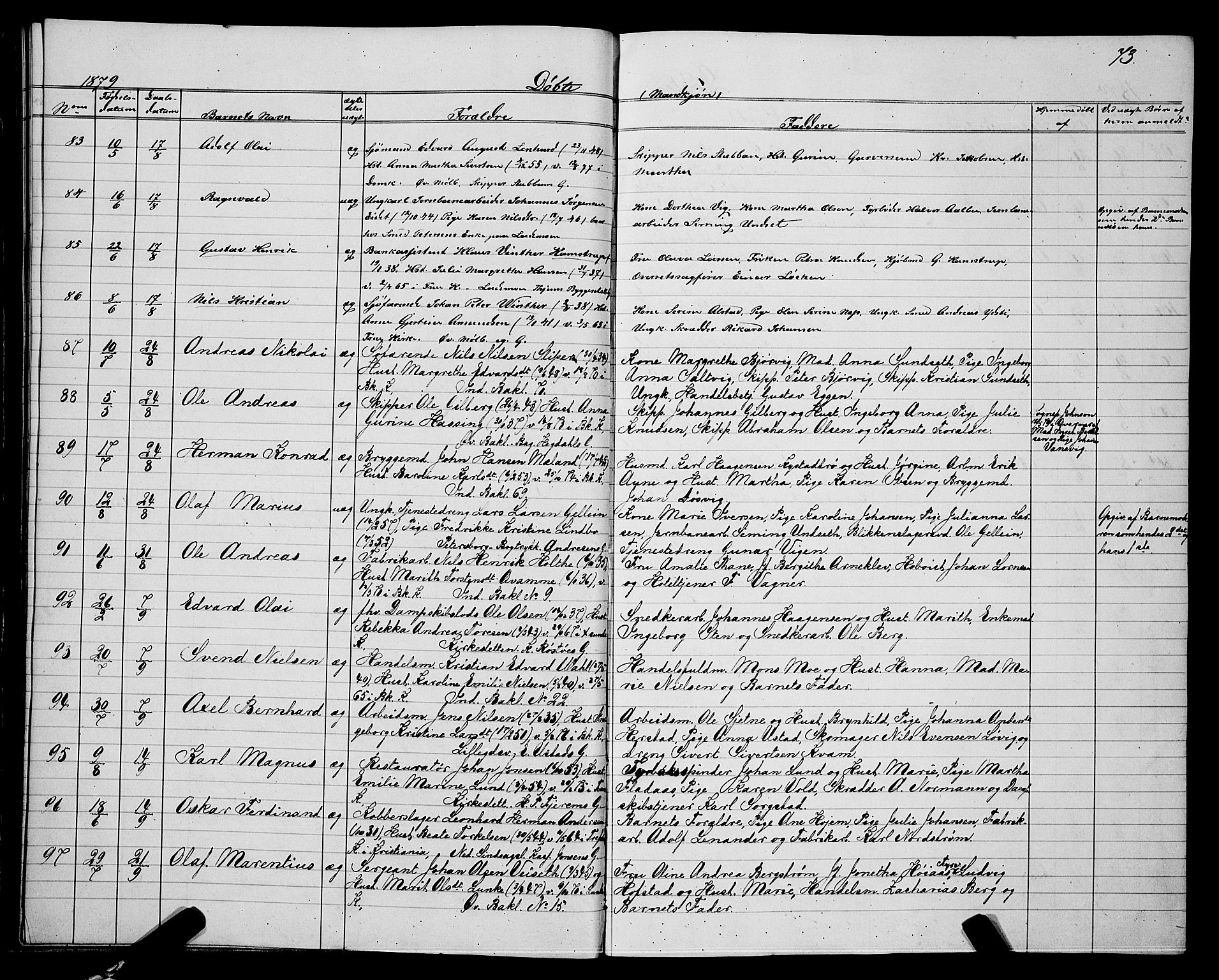 Ministerialprotokoller, klokkerbøker og fødselsregistre - Sør-Trøndelag, SAT/A-1456/604/L0220: Klokkerbok nr. 604C03, 1870-1885, s. 73