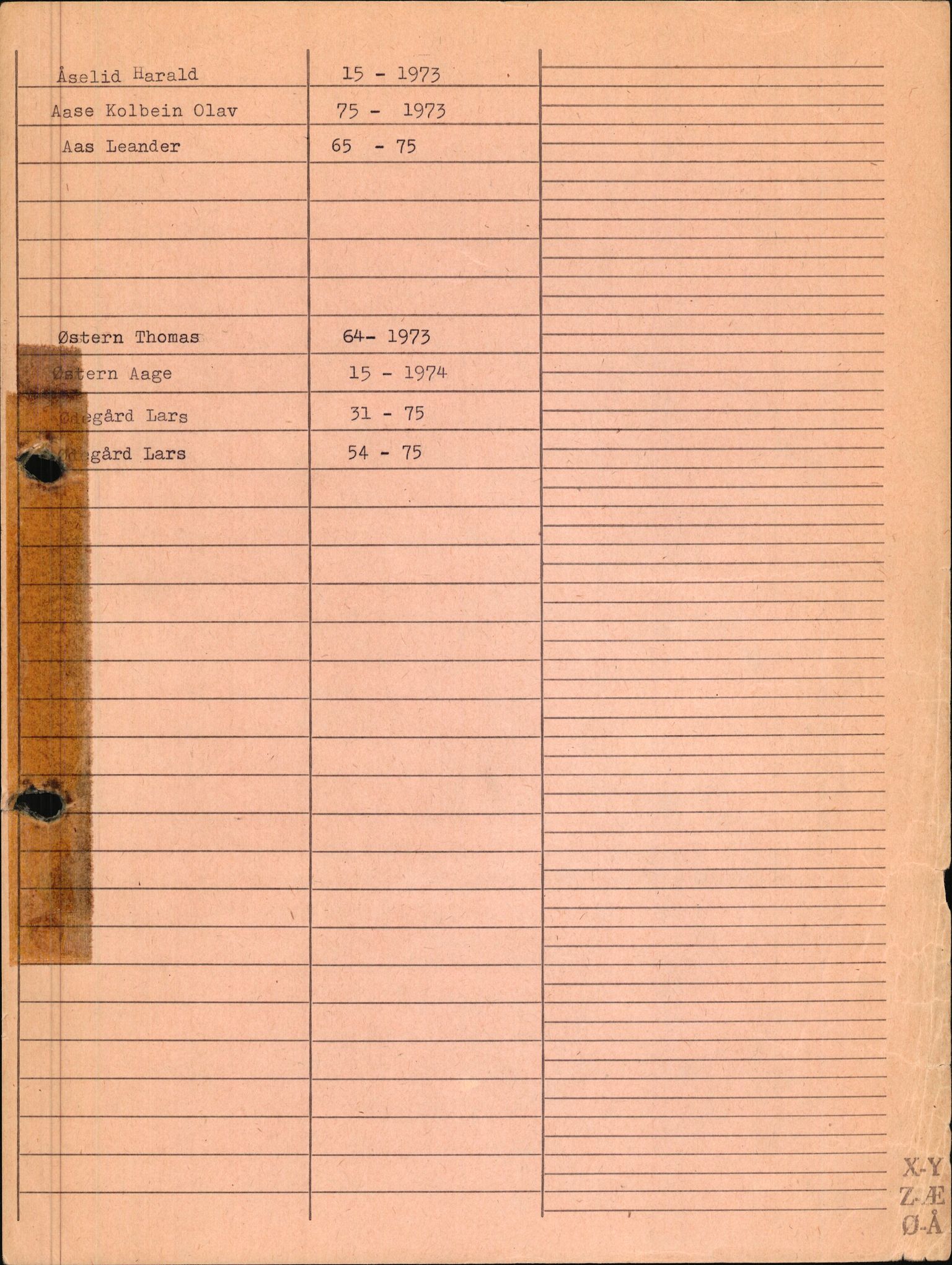 Hurum lensmannskontor, SAKO/A-505/H/Ha/L0008: Dødsfallsprotokoller, 1973-1979, s. 39