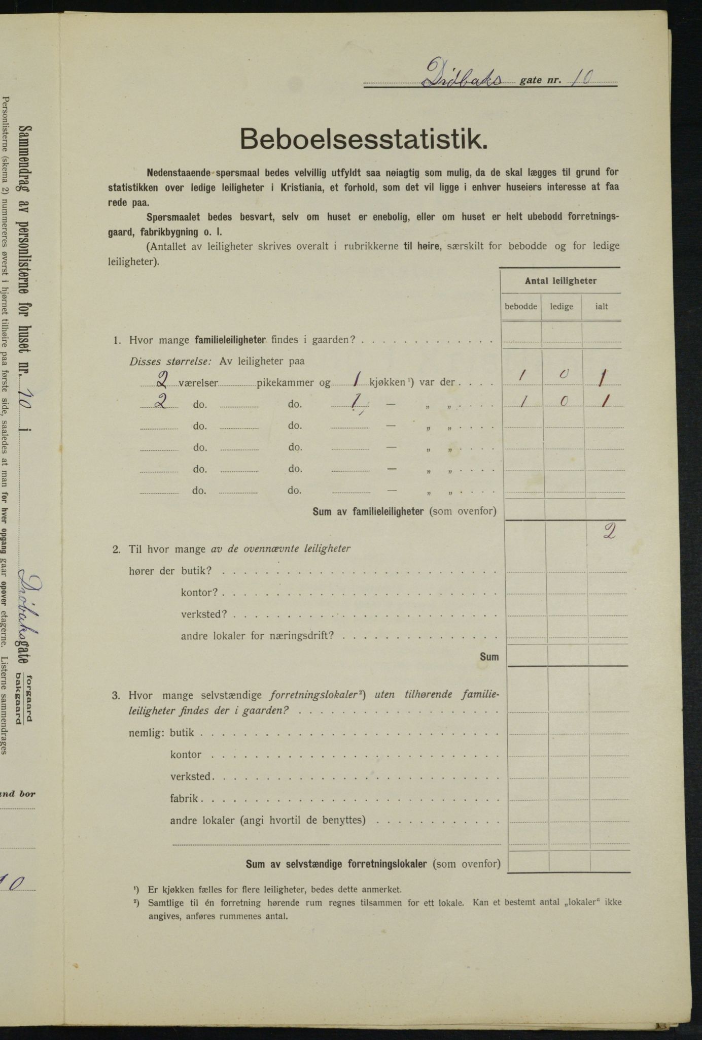 OBA, Kommunal folketelling 1.2.1913 for Kristiania, 1913, s. 17486