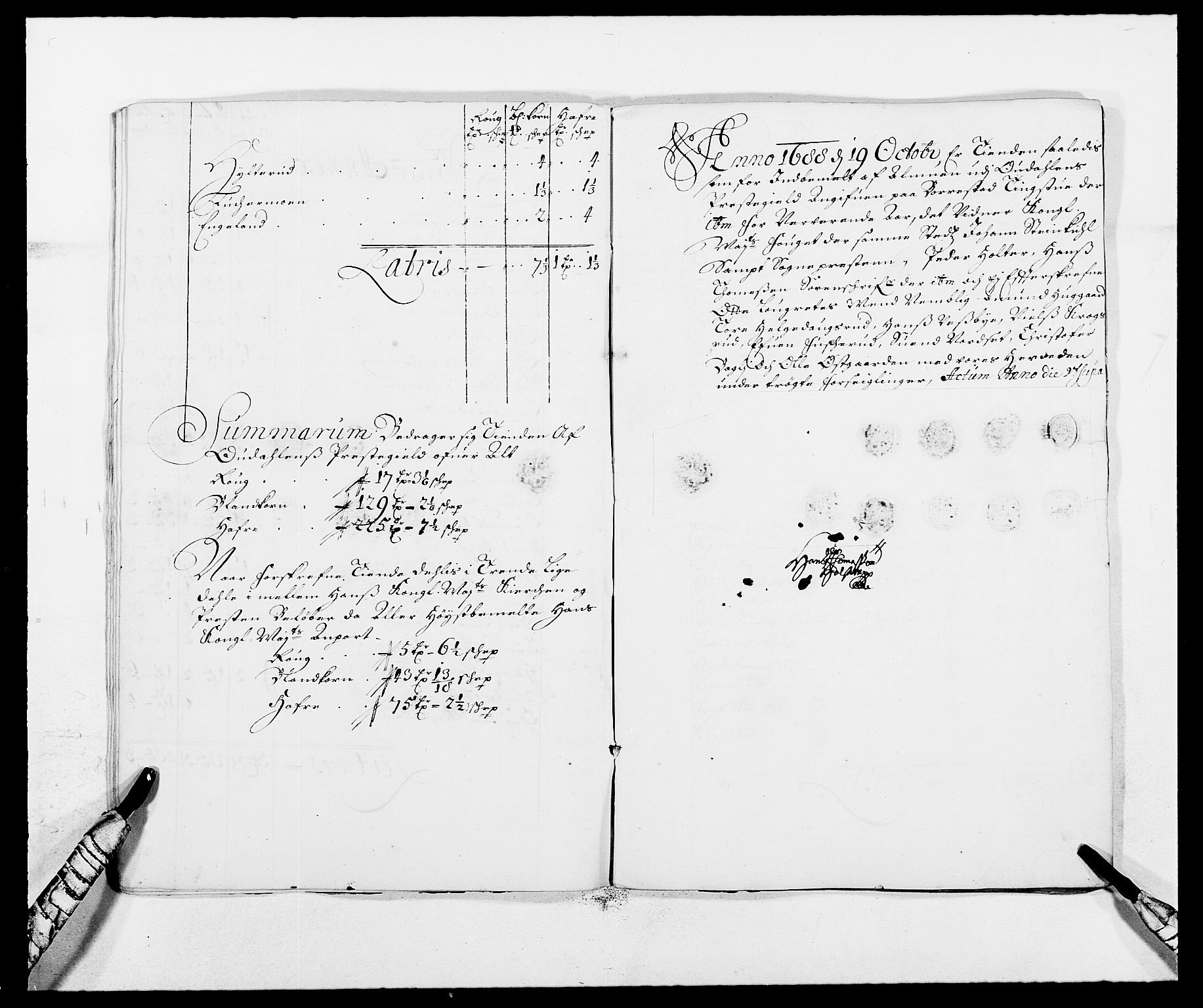 Rentekammeret inntil 1814, Reviderte regnskaper, Fogderegnskap, AV/RA-EA-4092/R13/L0825: Fogderegnskap Solør, Odal og Østerdal, 1688, s. 138