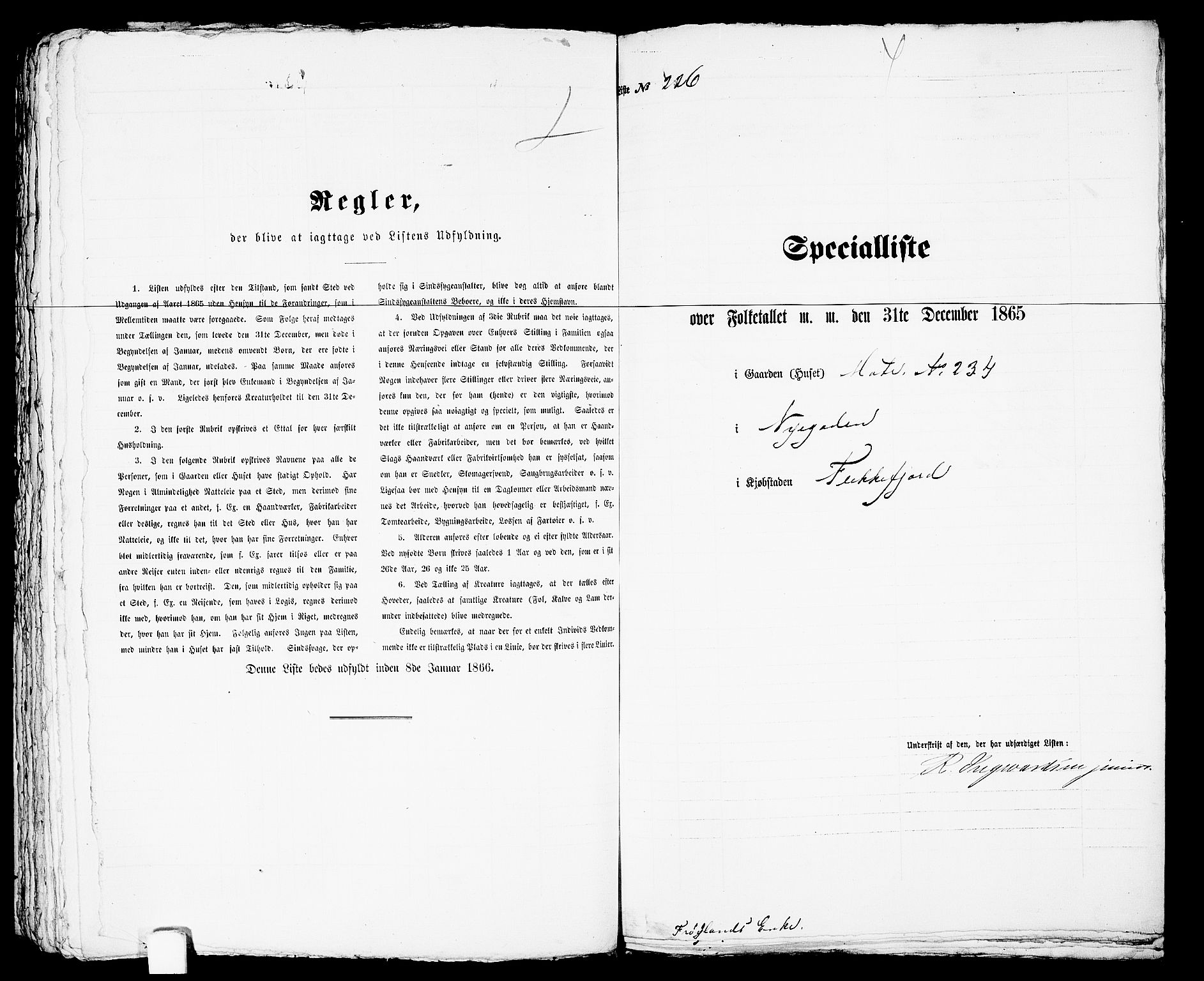 RA, Folketelling 1865 for 1004B Flekkefjord prestegjeld, Flekkefjord kjøpstad, 1865, s. 462