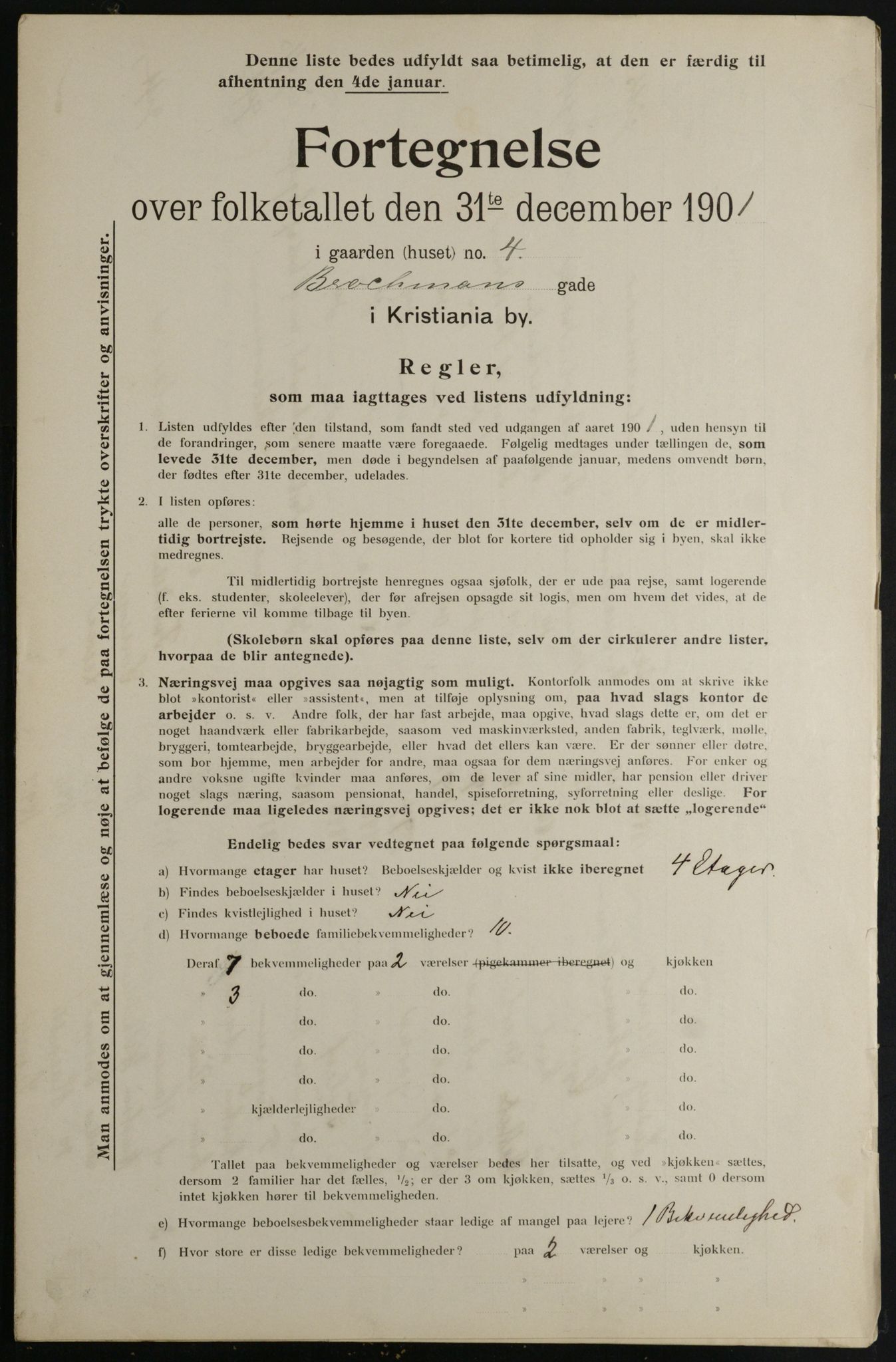 OBA, Kommunal folketelling 31.12.1901 for Kristiania kjøpstad, 1901, s. 1615