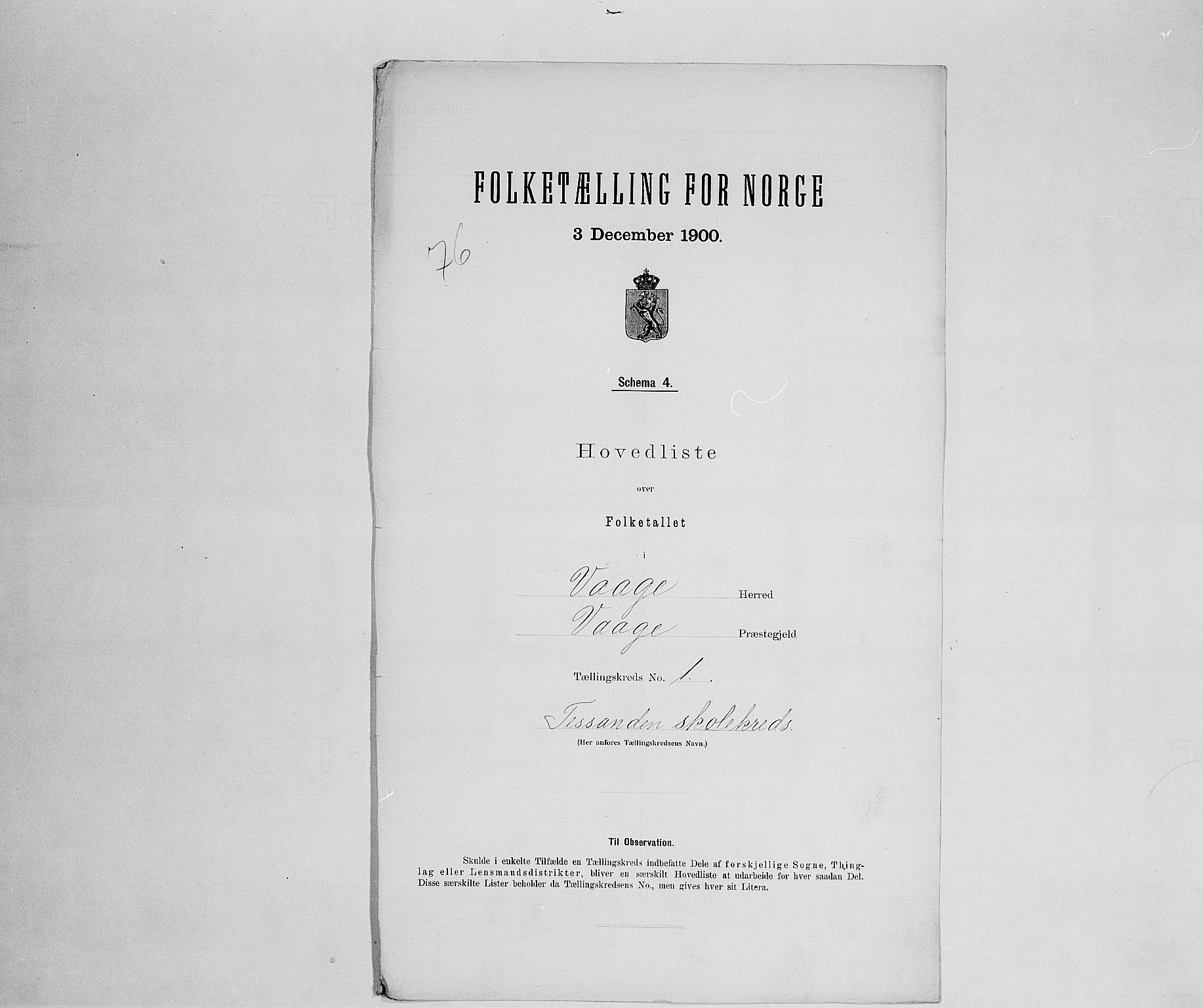 SAH, Folketelling 1900 for 0515 Vågå herred, 1900, s. 22