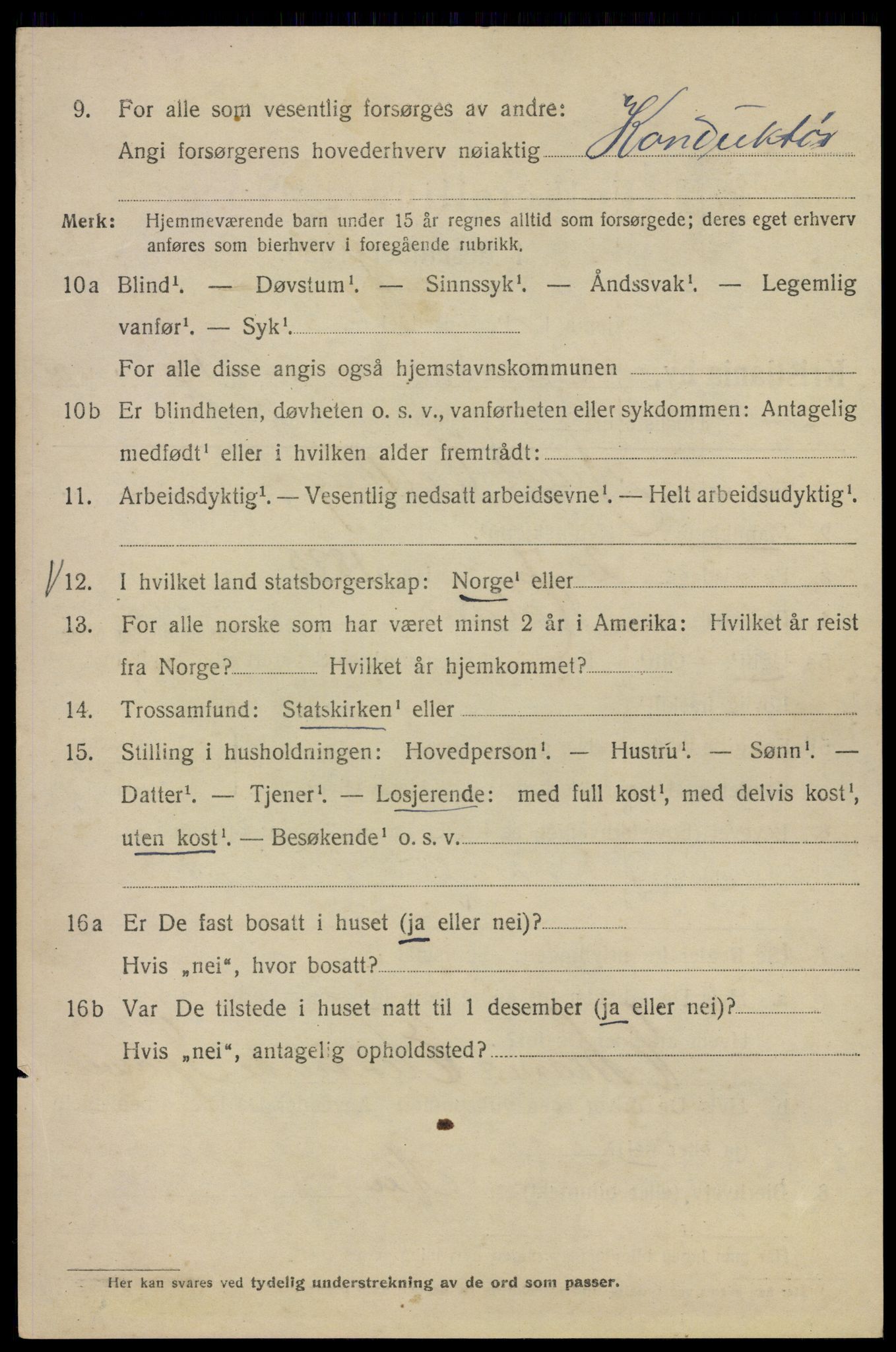 SAO, Folketelling 1920 for 0301 Kristiania kjøpstad, 1920, s. 567426