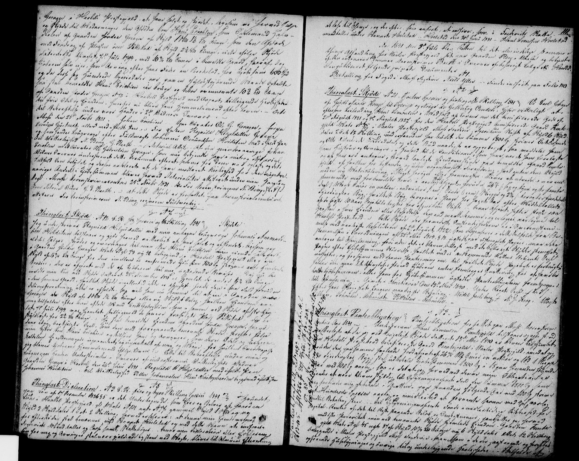 Moss sorenskriveri, SAO/A-10168: Pantebok nr. 9, 1840-1846, s. 111