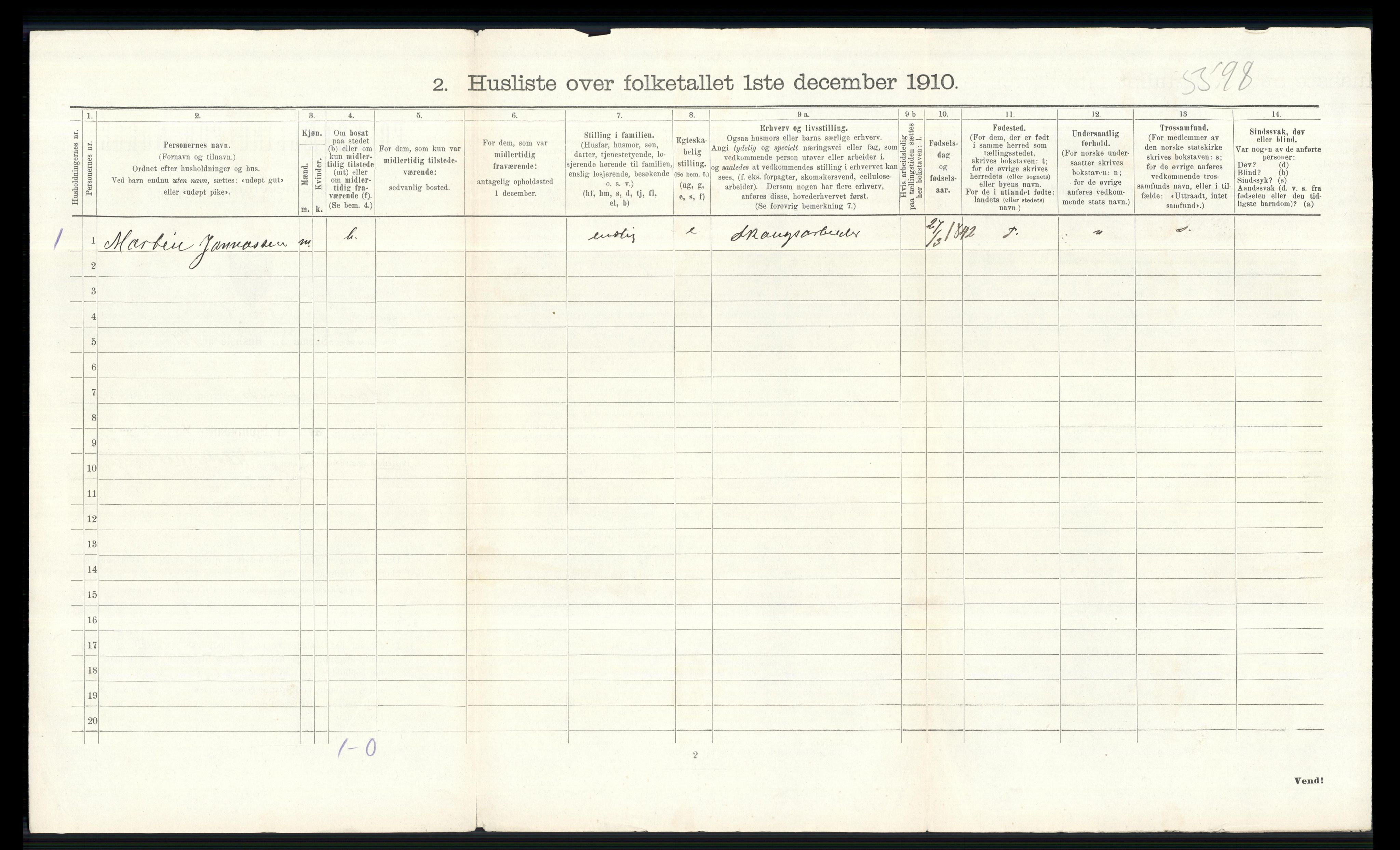 RA, Folketelling 1910 for 0536 Søndre Land herred, 1910, s. 741