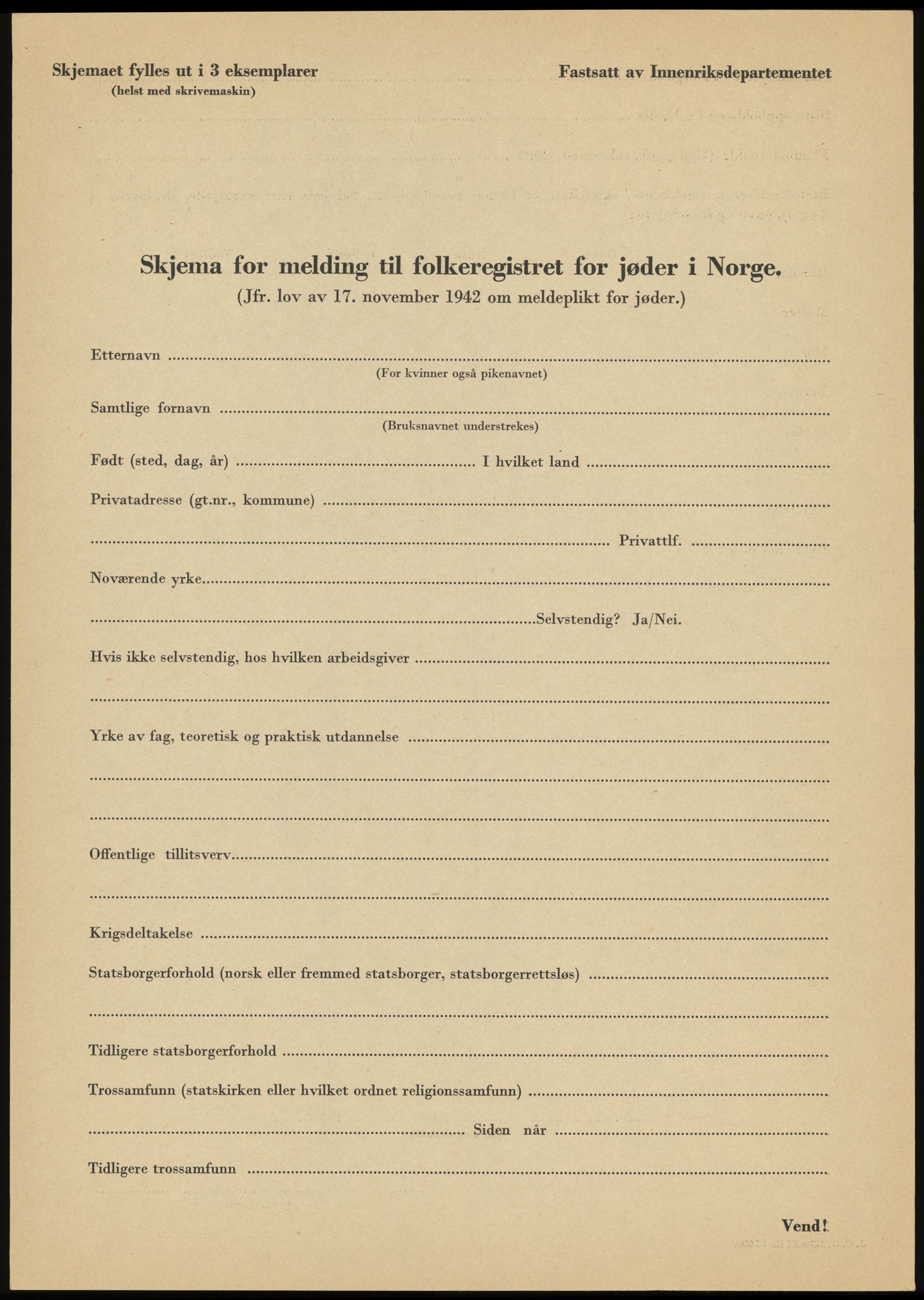 Stavanger likningskontor og  folkeregister, SAST/A-100160/K/Kb/Kbf/L0074: Hovedregisterkort - omskrevne kort, kvinner og menn - Østbø, M - Øvrev, adopsjoner 1950-64, skjema for melding til folkereg. for jøder i Norge 1942-43., 1916-1965, s. 509