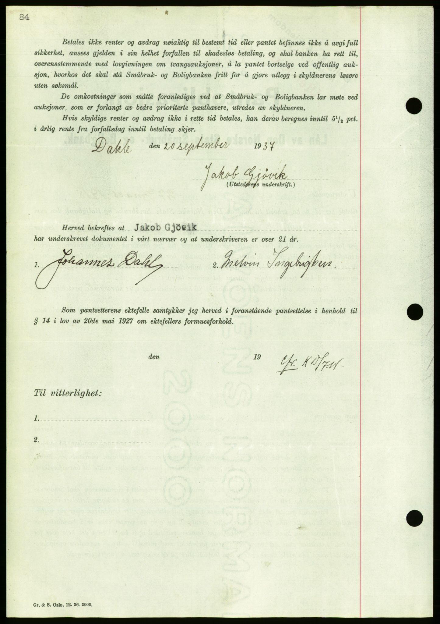 Nordmøre sorenskriveri, AV/SAT-A-4132/1/2/2Ca/L0092: Pantebok nr. B82, 1937-1938, Dagboknr: 2465/1937