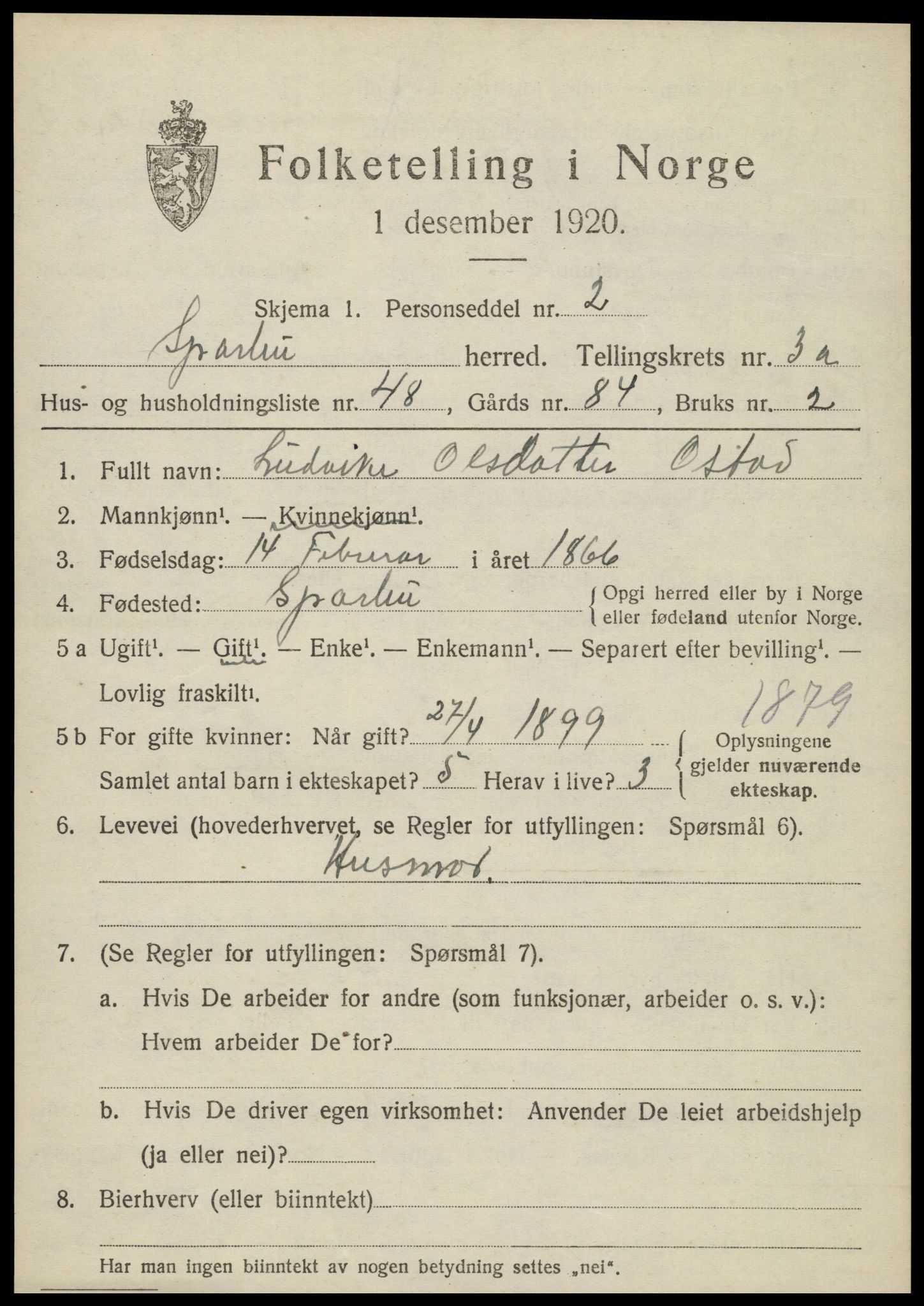 SAT, Folketelling 1920 for 1731 Sparbu herred, 1920, s. 4805