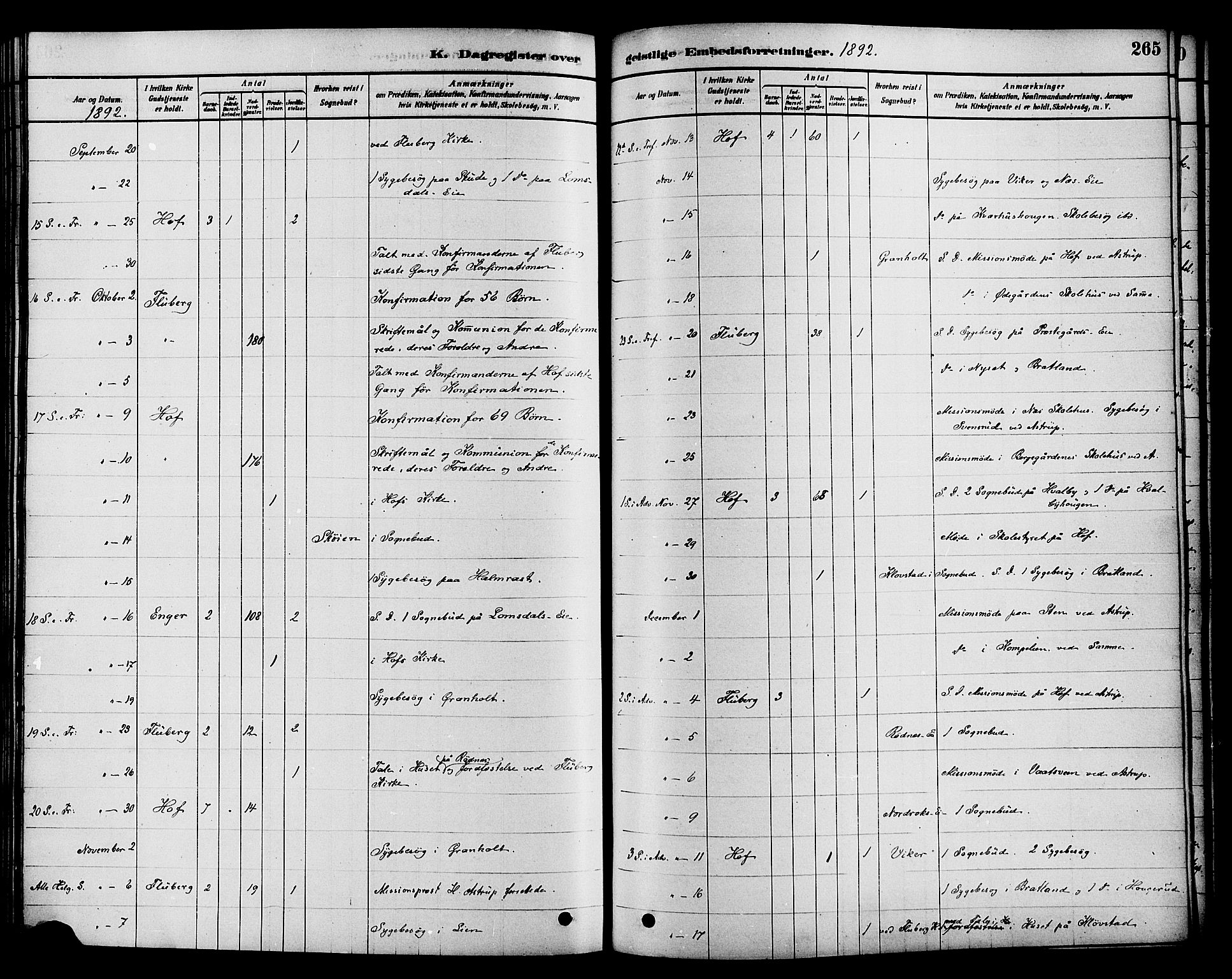 Søndre Land prestekontor, SAH/PREST-122/K/L0002: Ministerialbok nr. 2, 1878-1894, s. 265