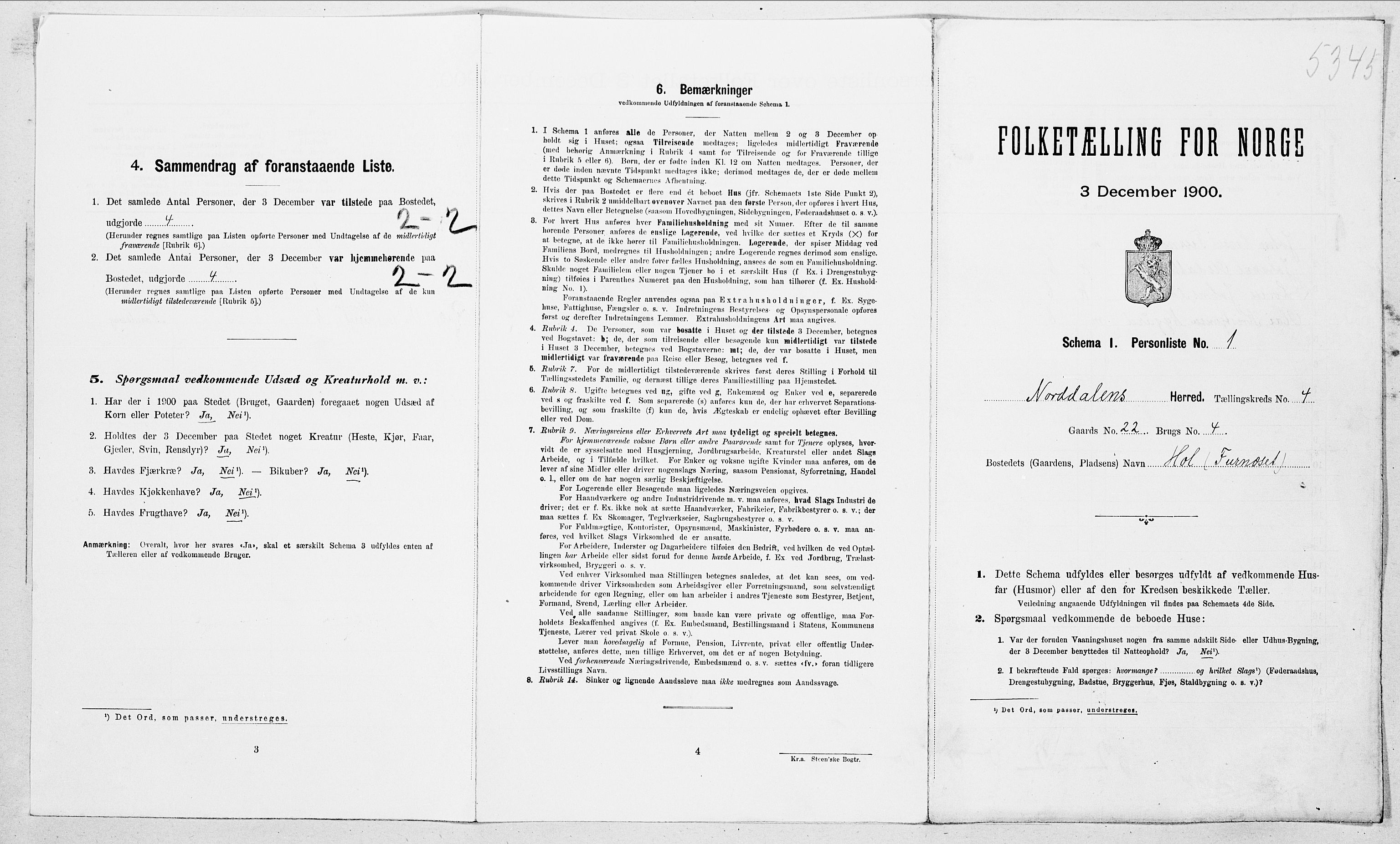 SAT, Folketelling 1900 for 1524 Norddal herred, 1900, s. 264