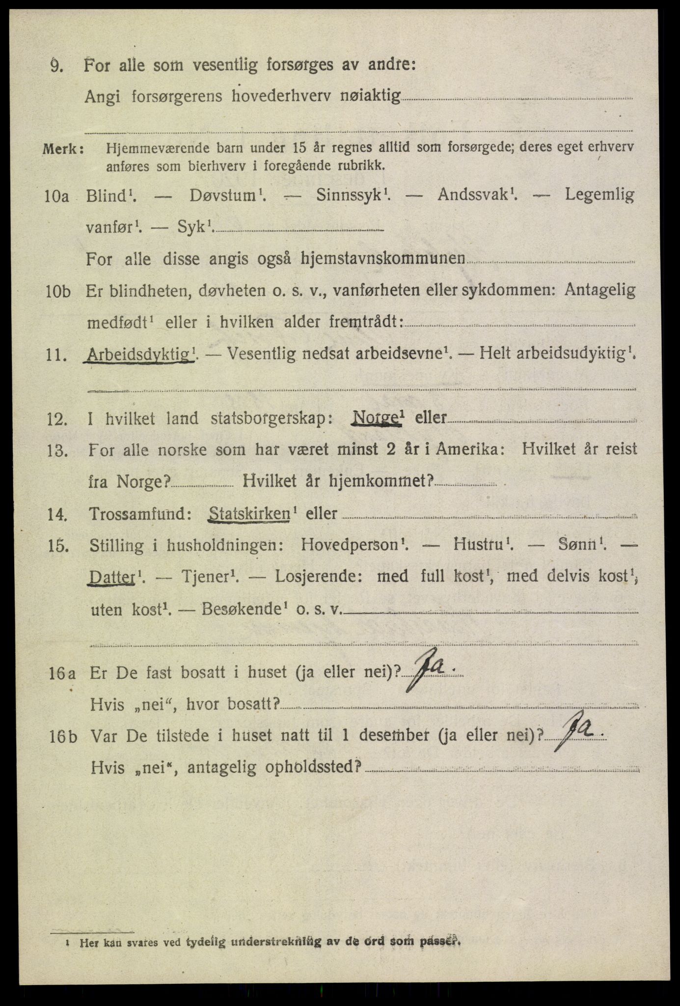 SAK, Folketelling 1920 for 0932 Mykland herred, 1920, s. 1333