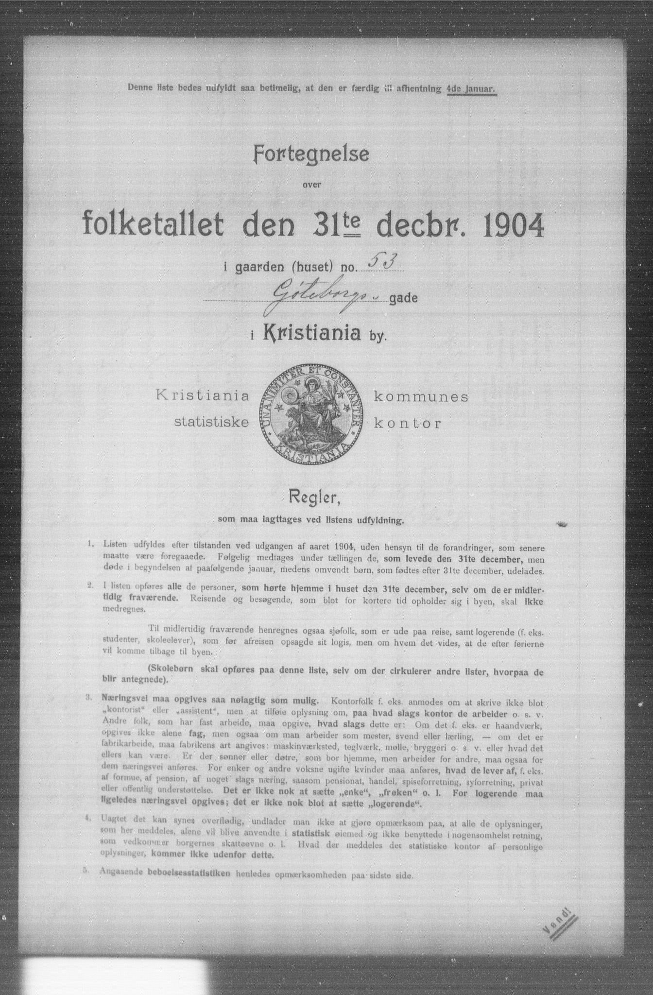 OBA, Kommunal folketelling 31.12.1904 for Kristiania kjøpstad, 1904, s. 6708