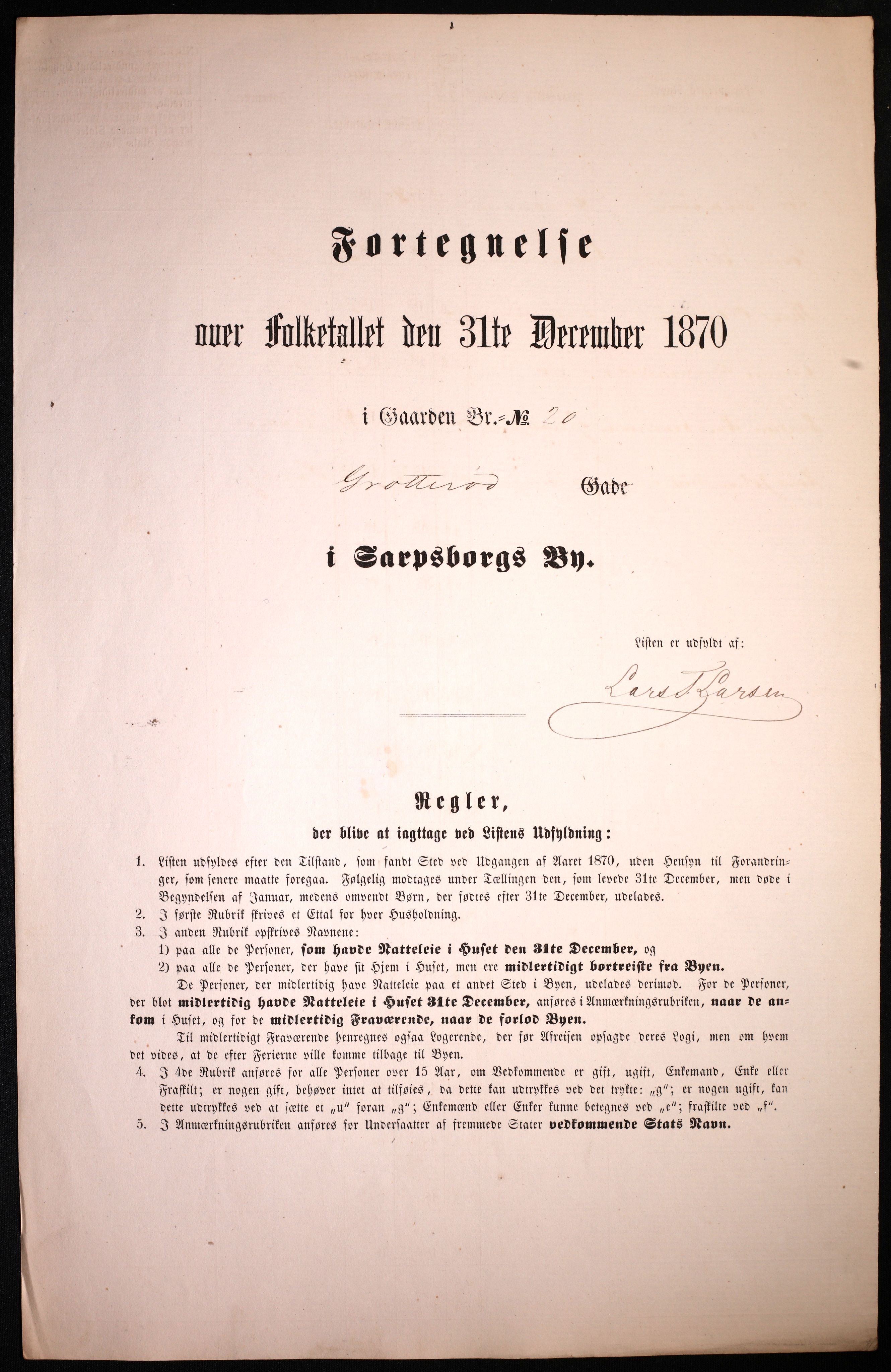 RA, Folketelling 1870 for 0102 Sarpsborg kjøpstad, 1870, s. 321