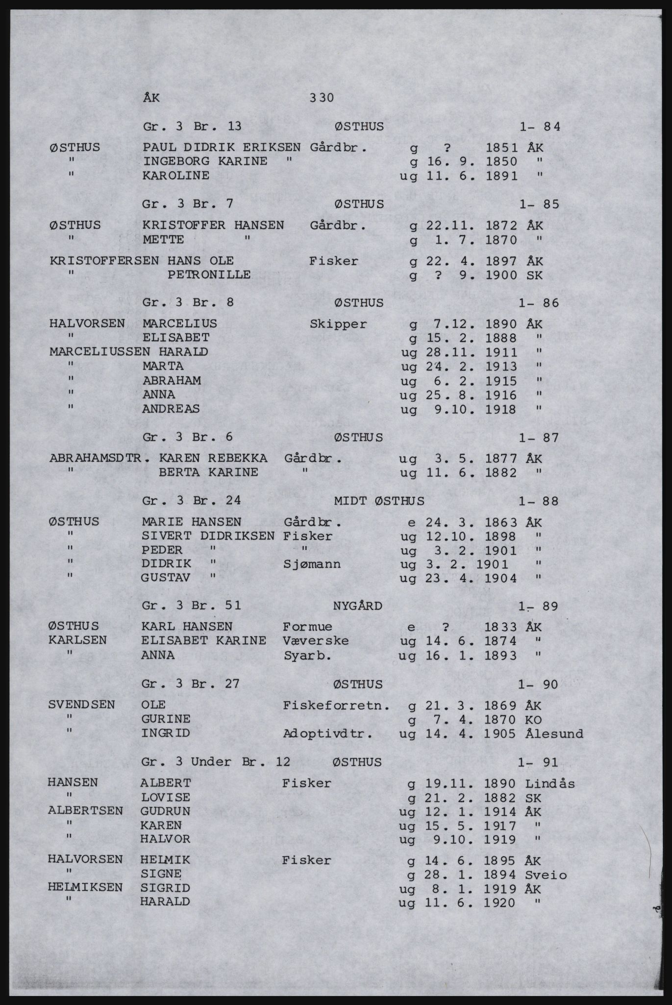 SAST, Avskrift av folketellingen 1920 for Karmøy, 1920, s. 352