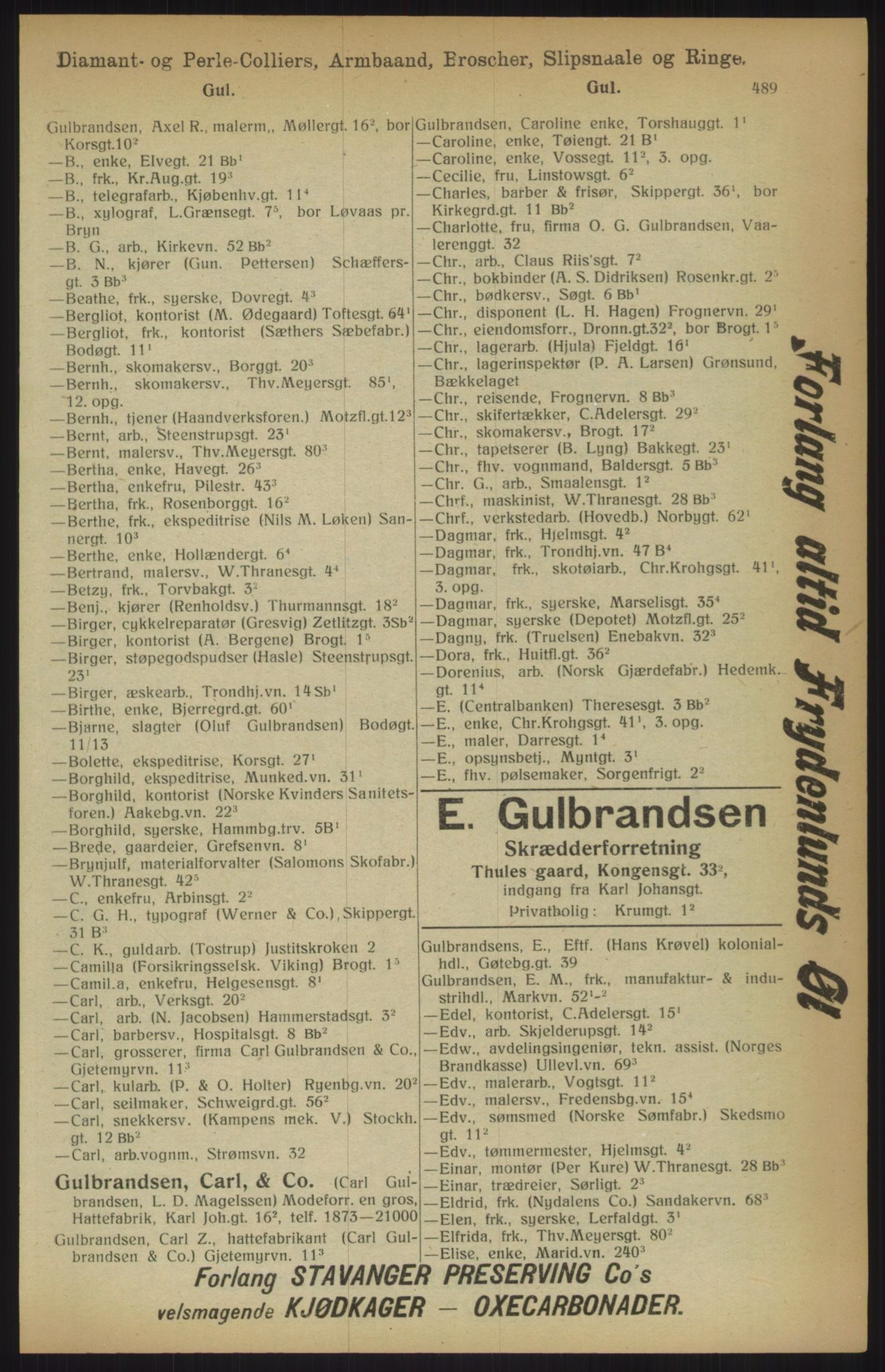 Kristiania/Oslo adressebok, PUBL/-, 1915, s. 489