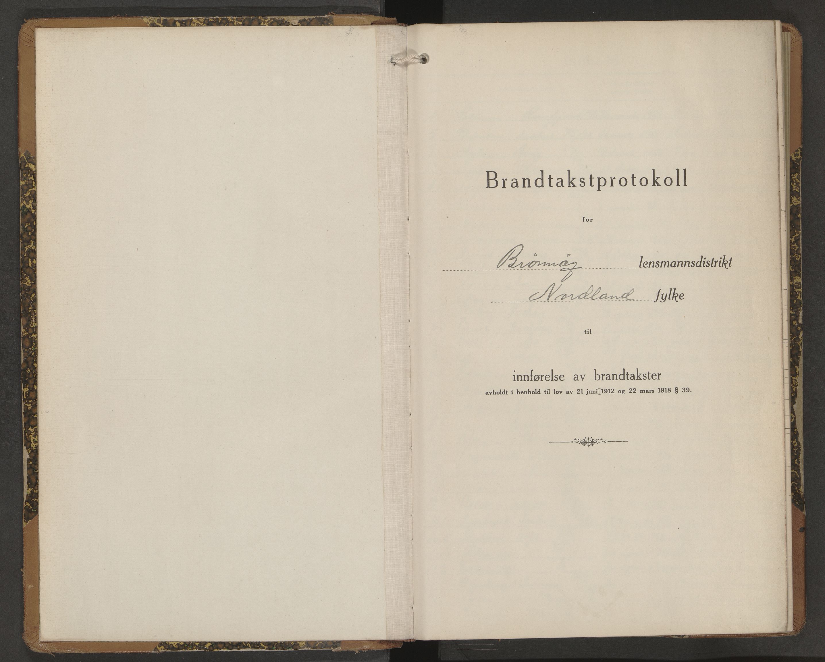 Norges Brannkasse Brønnøy, AV/SAT-A-5562/Fb/L0006: Branntakstprotokoll - skjema, 1929-1936