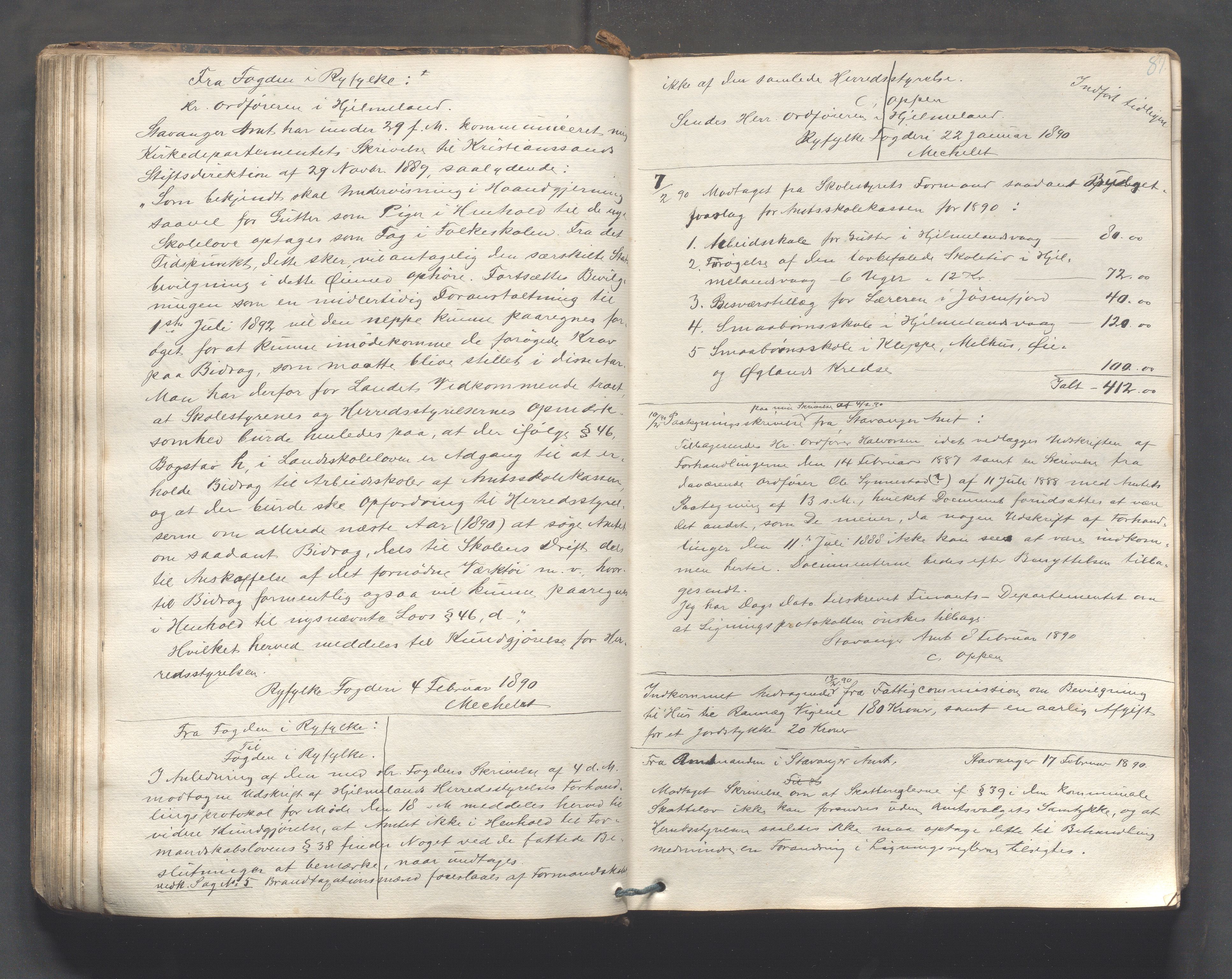 Hjelmeland kommune - Formannskapet, IKAR/K-102522/C/L0001: Journal, 1837-1900, s. 87