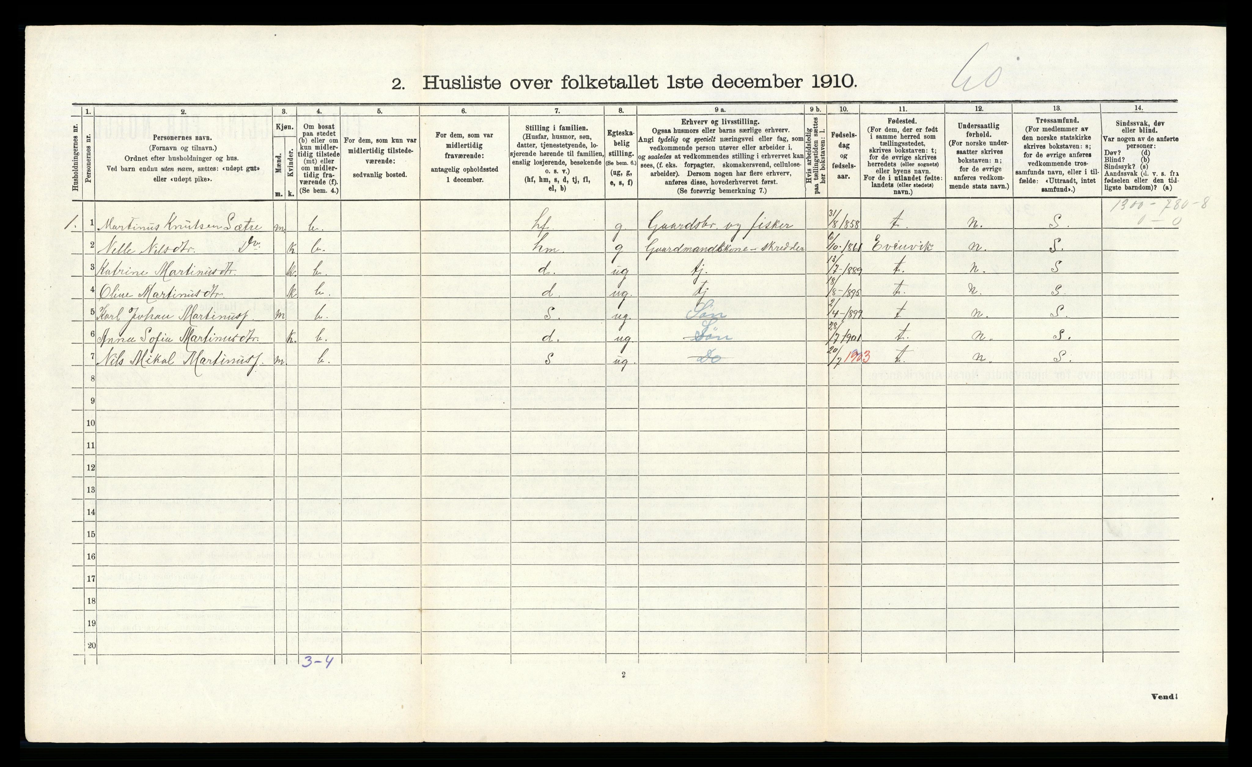 RA, Folketelling 1910 for 1258 Herdla herred, 1910, s. 255