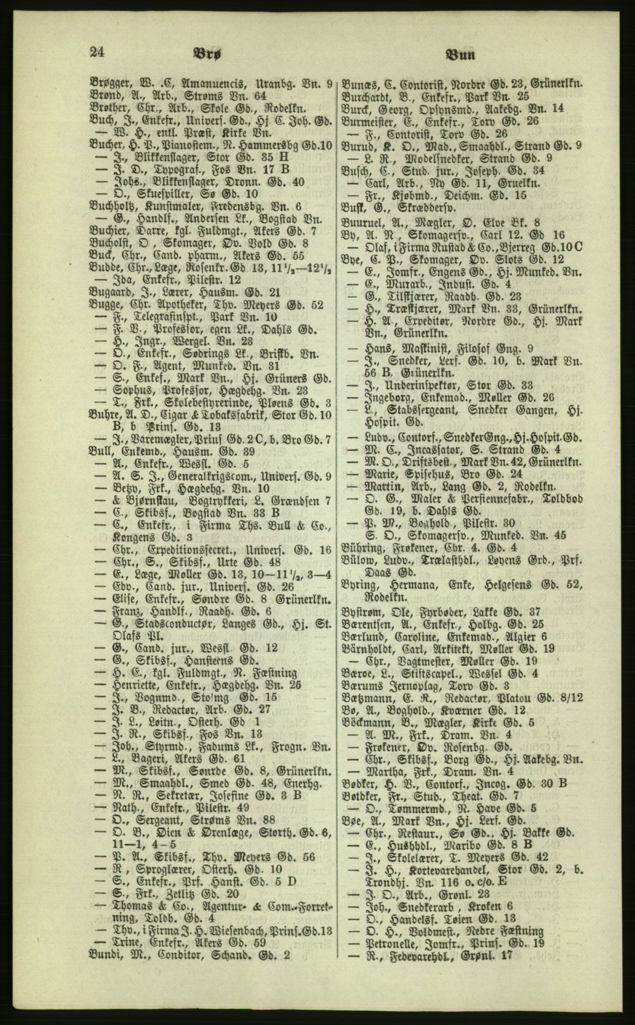 Kristiania/Oslo adressebok, PUBL/-, 1879, s. 24