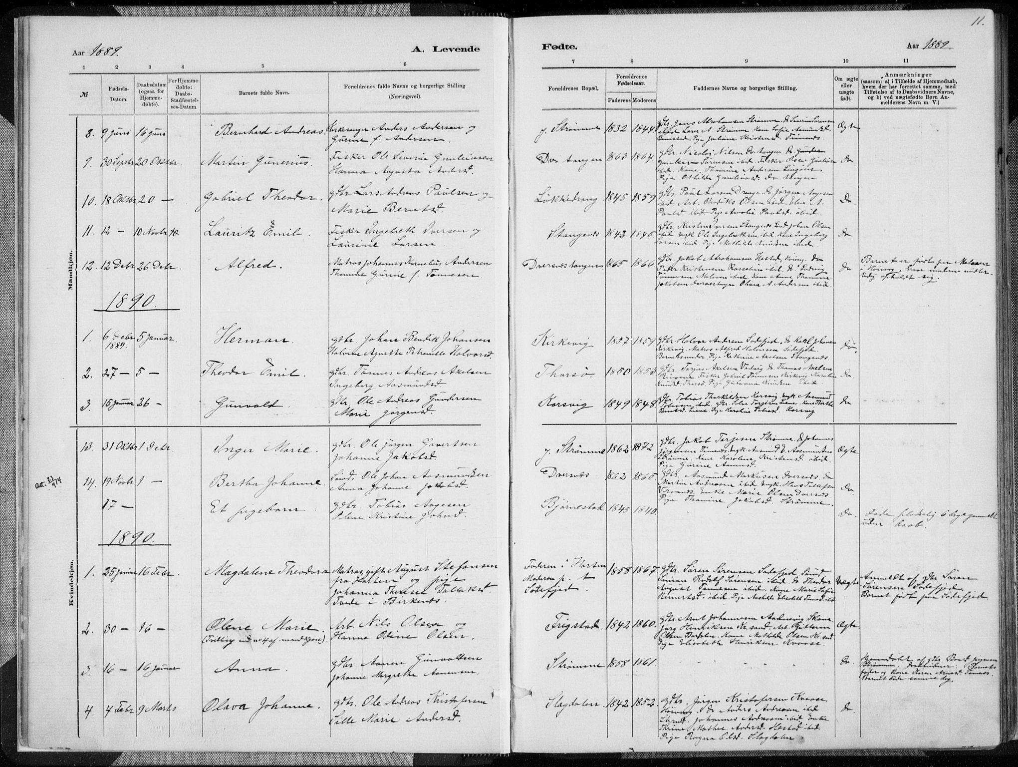 Oddernes sokneprestkontor, SAK/1111-0033/F/Fa/Fab/L0002: Ministerialbok nr. A 2, 1884-1903, s. 11