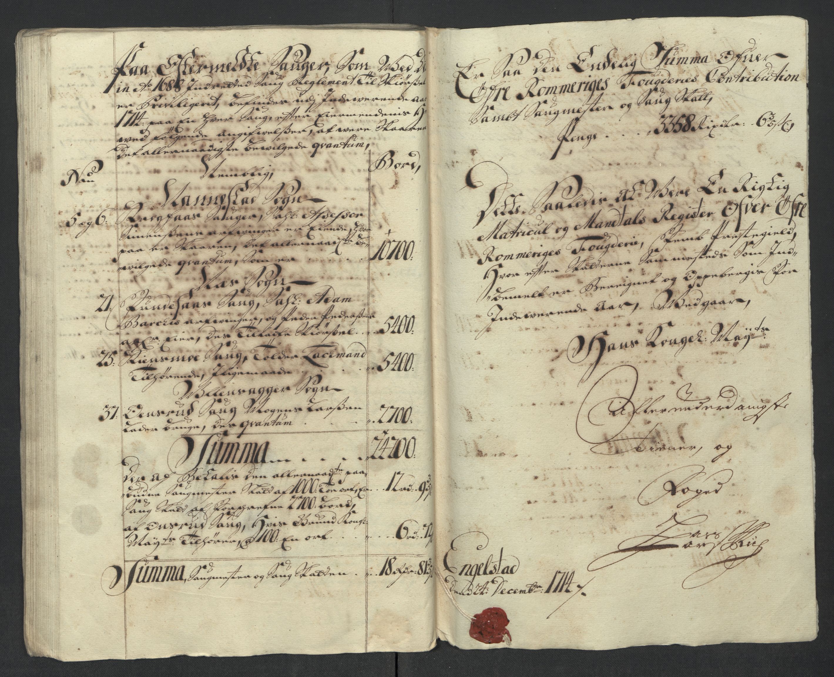 Rentekammeret inntil 1814, Reviderte regnskaper, Fogderegnskap, AV/RA-EA-4092/R12/L0723: Fogderegnskap Øvre Romerike, 1713-1714, s. 165