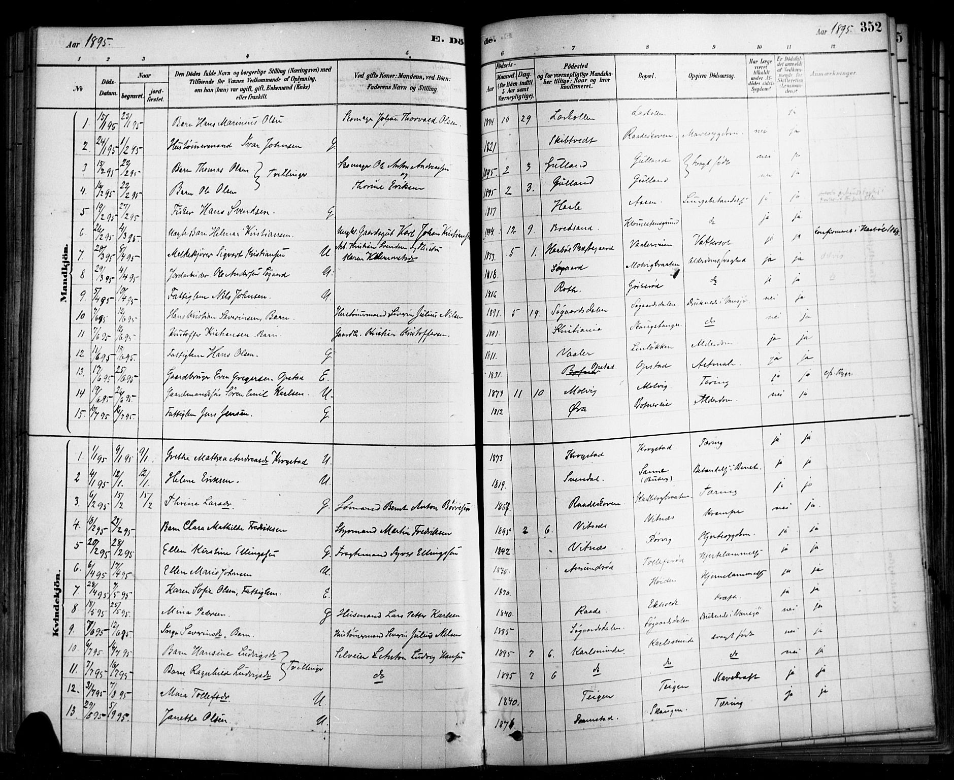 Rygge prestekontor Kirkebøker, SAO/A-10084b/F/Fa/L0007: Ministerialbok nr. 7, 1878-1904, s. 352