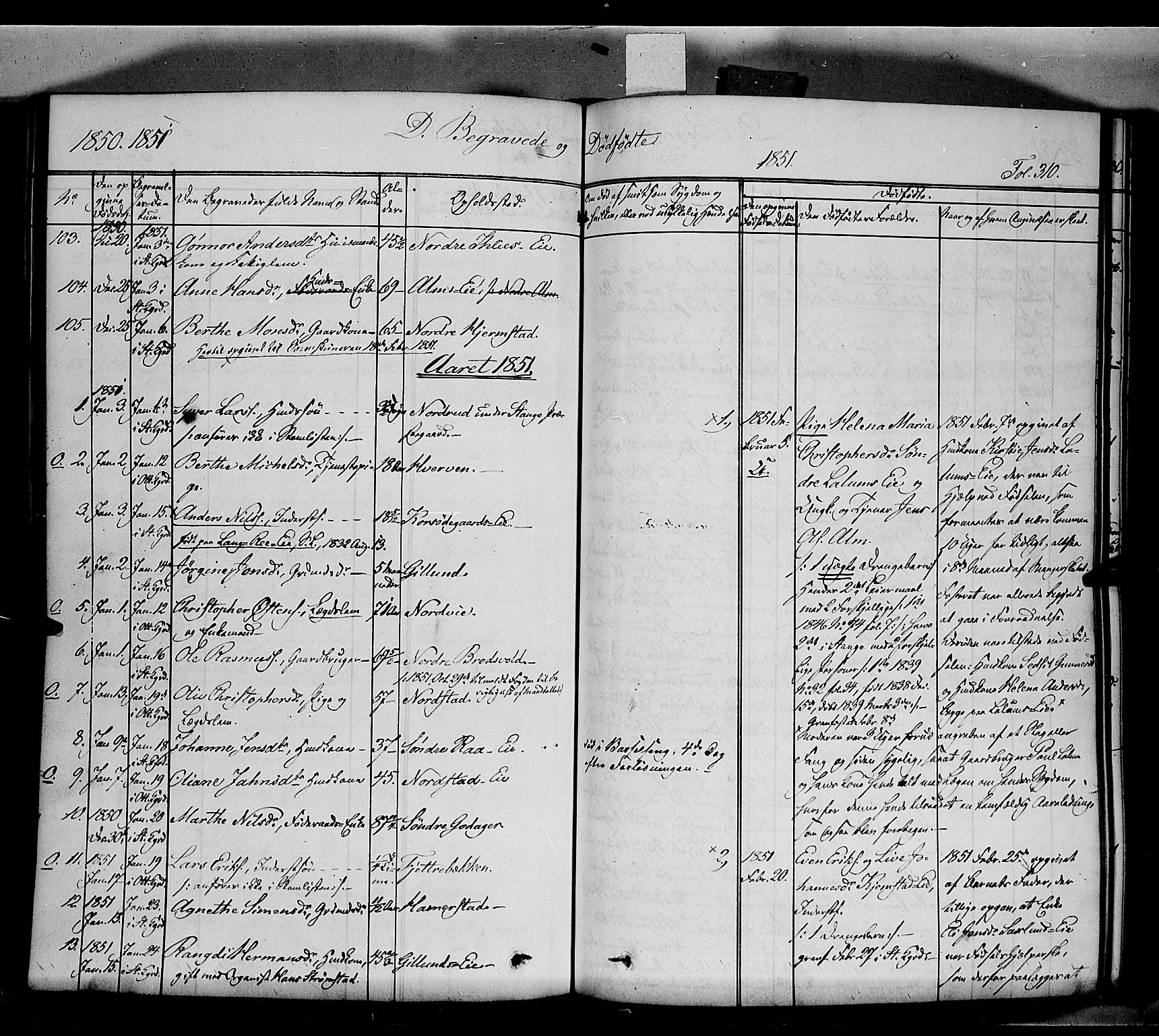 Stange prestekontor, AV/SAH-PREST-002/K/L0011: Ministerialbok nr. 11, 1846-1852, s. 310