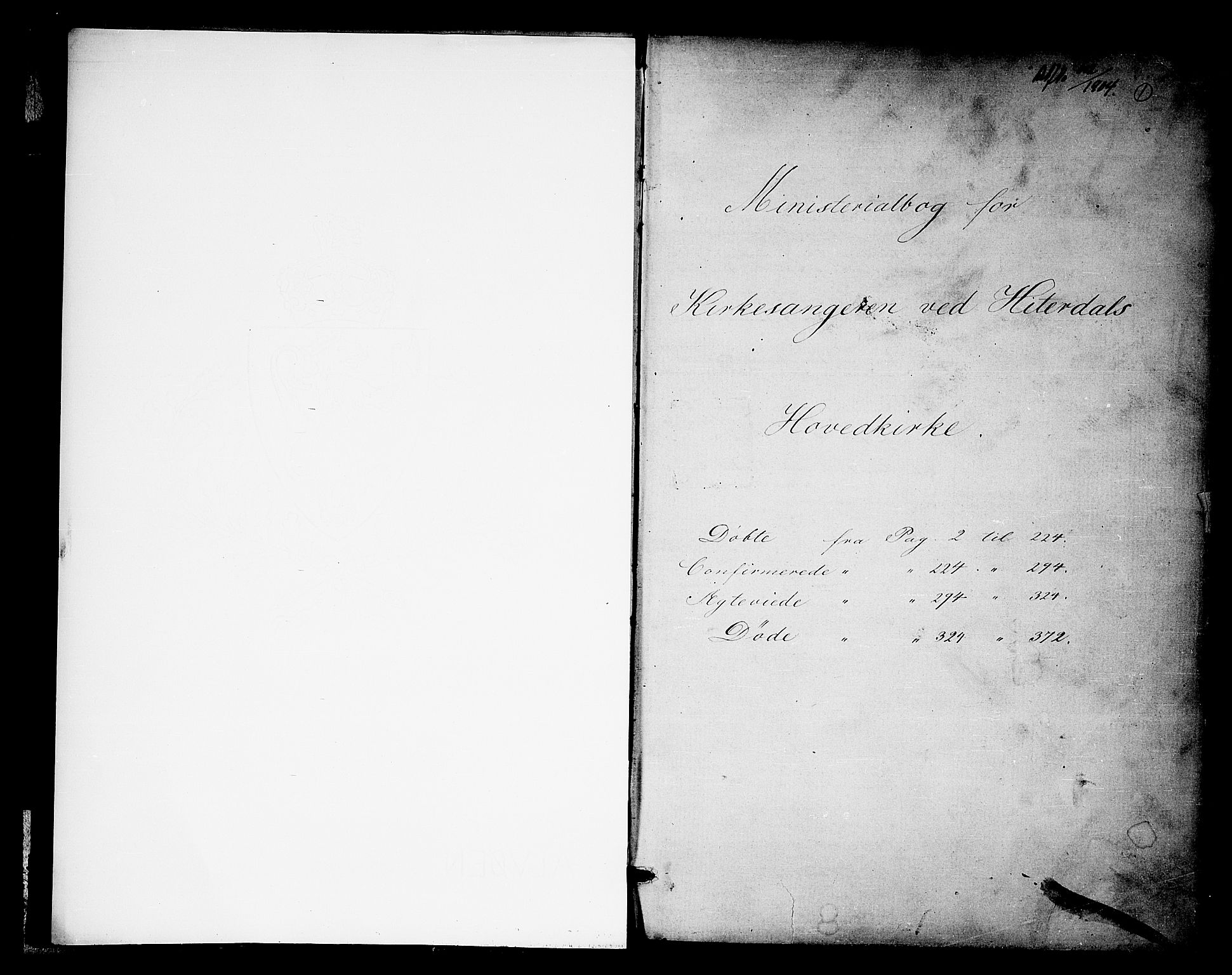 Heddal kirkebøker, SAKO/A-268/G/Ga/L0001: Klokkerbok nr. I 1, 1866-1878, s. 0-1