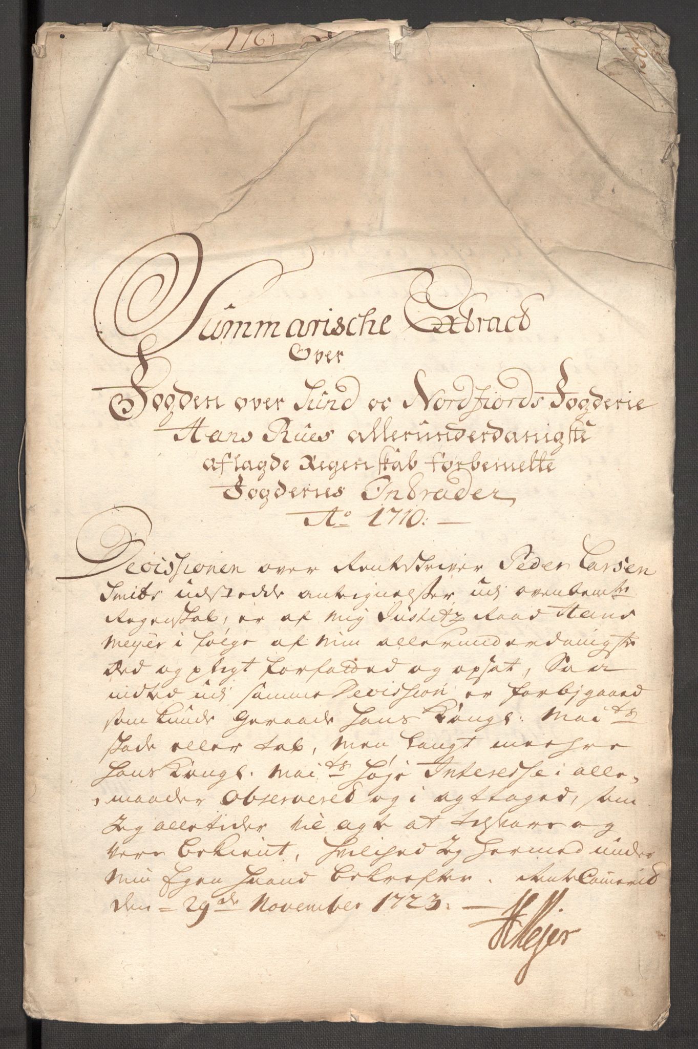 Rentekammeret inntil 1814, Reviderte regnskaper, Fogderegnskap, RA/EA-4092/R53/L3433: Fogderegnskap Sunn- og Nordfjord, 1710-1711, s. 20