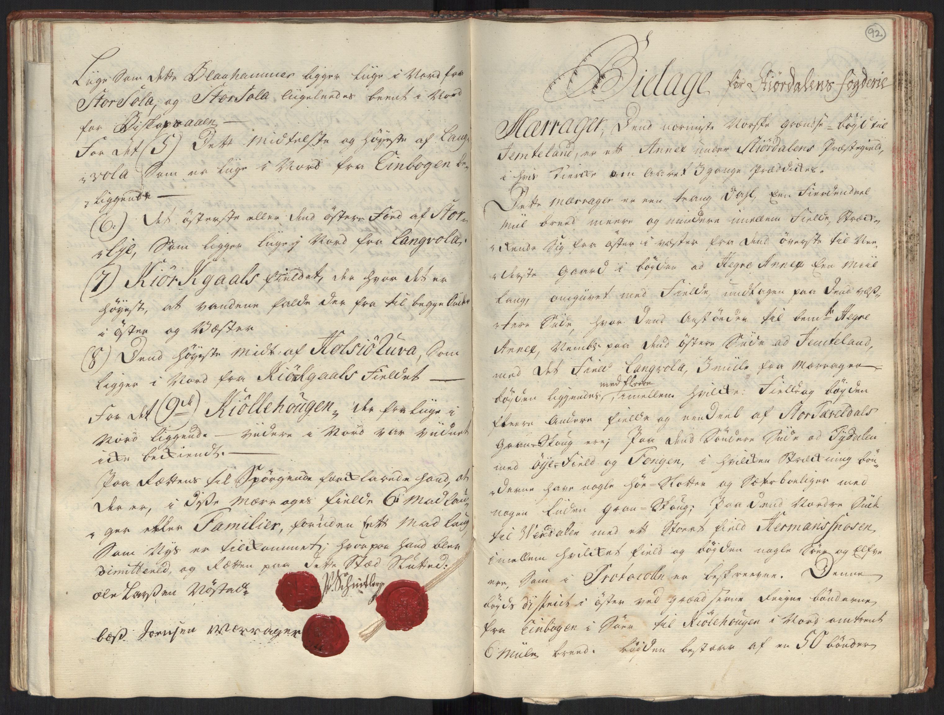 Danske Kanselli, Grensearkivet, AV/RA-EA-4062/F/L0010/0002: Volum XX-XXII / Vol. XXI: Major Schnitlers grenseeksaminasjonsprotokoll, 1. bind, 1742, s. 91b-92a