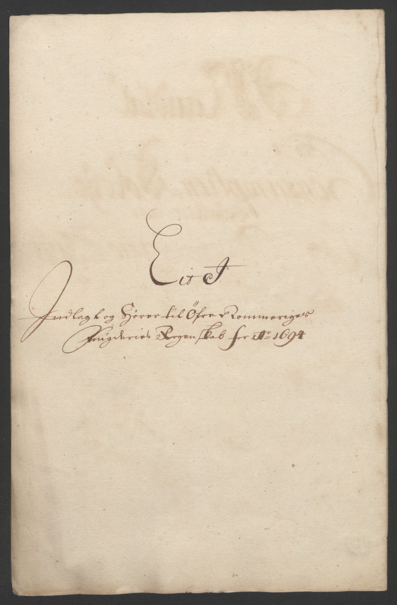 Rentekammeret inntil 1814, Reviderte regnskaper, Fogderegnskap, AV/RA-EA-4092/R12/L0706: Fogderegnskap Øvre Romerike, 1694, s. 246