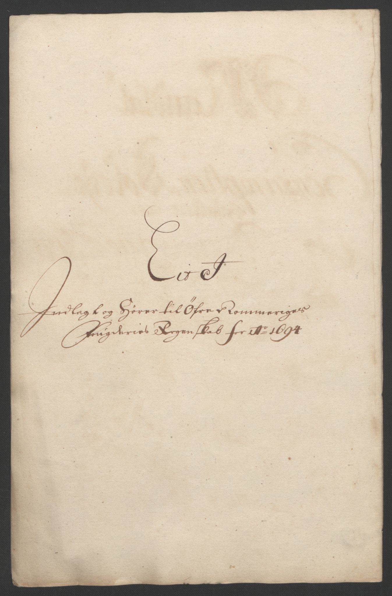 Rentekammeret inntil 1814, Reviderte regnskaper, Fogderegnskap, RA/EA-4092/R12/L0706: Fogderegnskap Øvre Romerike, 1694, s. 246