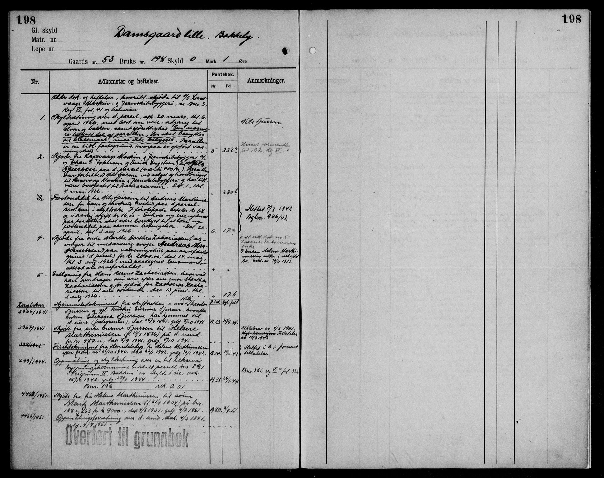 Midhordland sorenskriveri, AV/SAB-A-3001/1/G/Ga/Gab/L0115: Panteregister nr. II.A.b.115, s. 198