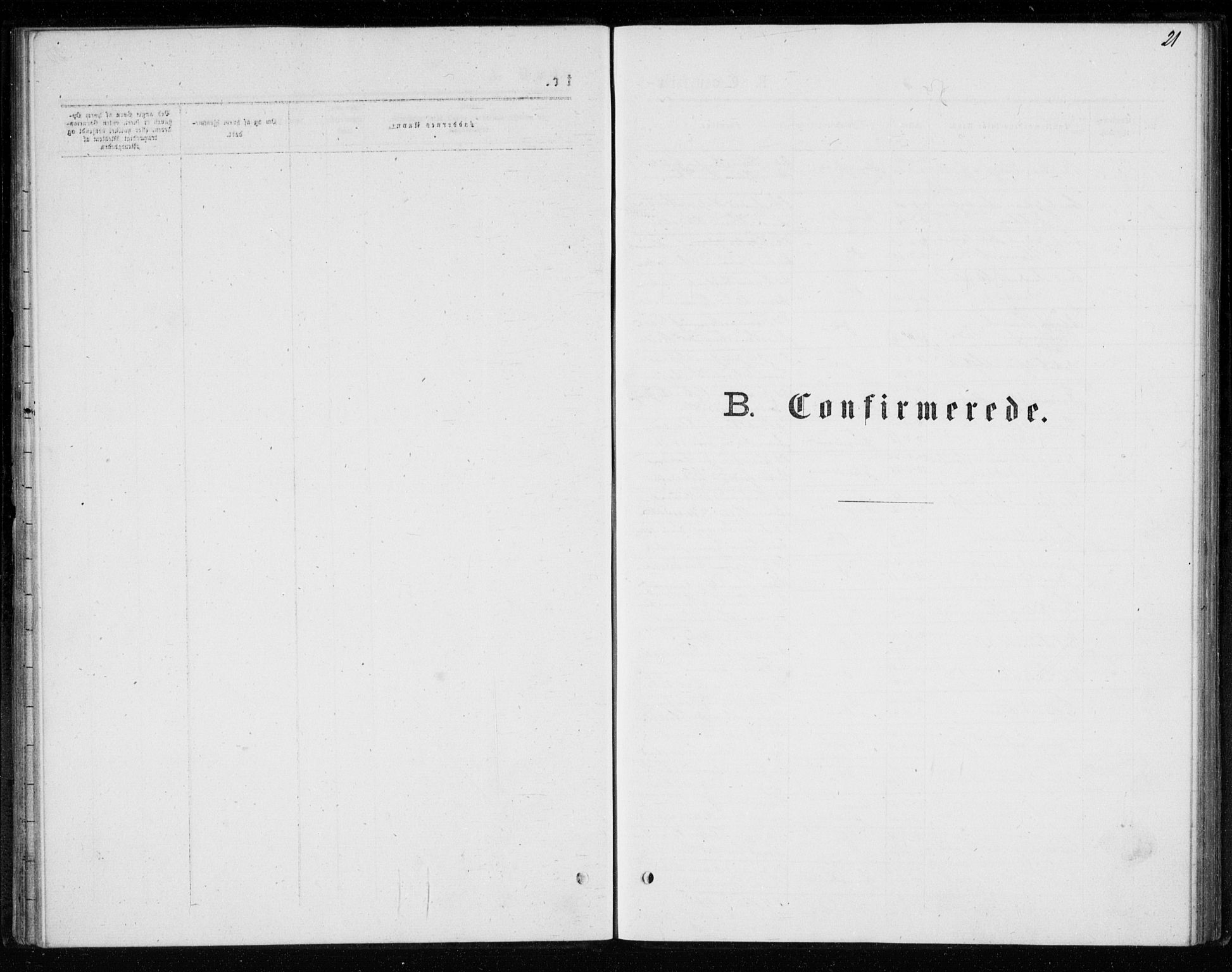 Kongsberg kirkebøker, SAKO/A-22/G/Ga/L0004: Klokkerbok nr. 4, 1876-1877, s. 21