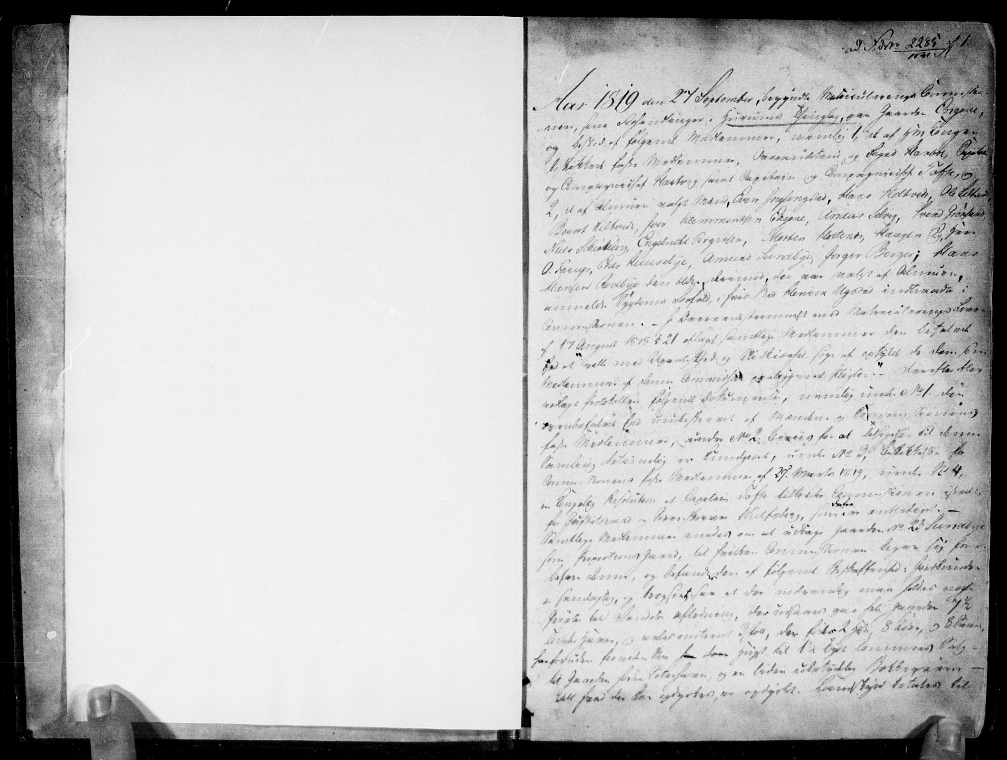 Hovedmatrikkelkommisjonen, AV/RA-S-1529, 1819-1831