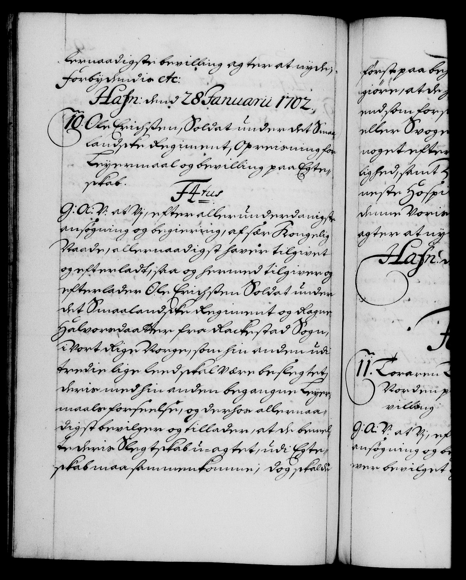 Danske Kanselli 1572-1799, RA/EA-3023/F/Fc/Fca/Fcaa/L0018: Norske registre, 1699-1703, s. 292b