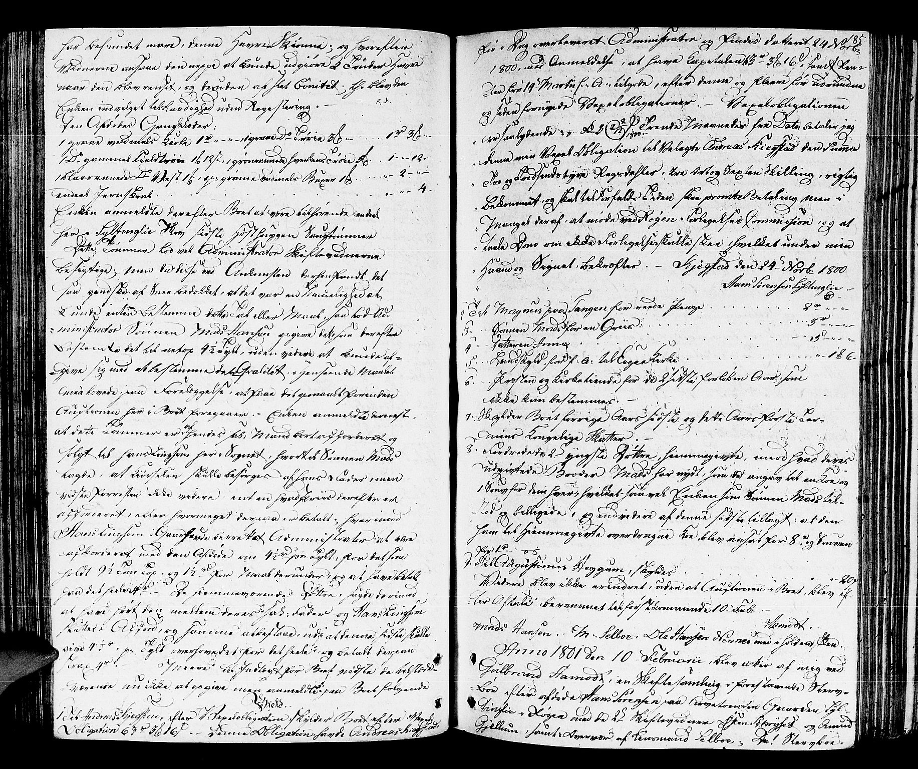 Lier, Røyken og Hurum sorenskriveri, AV/SAKO-A-89/H/Hc/L0008: Skifteprotokoll, 1799-1805, s. 184b-185a