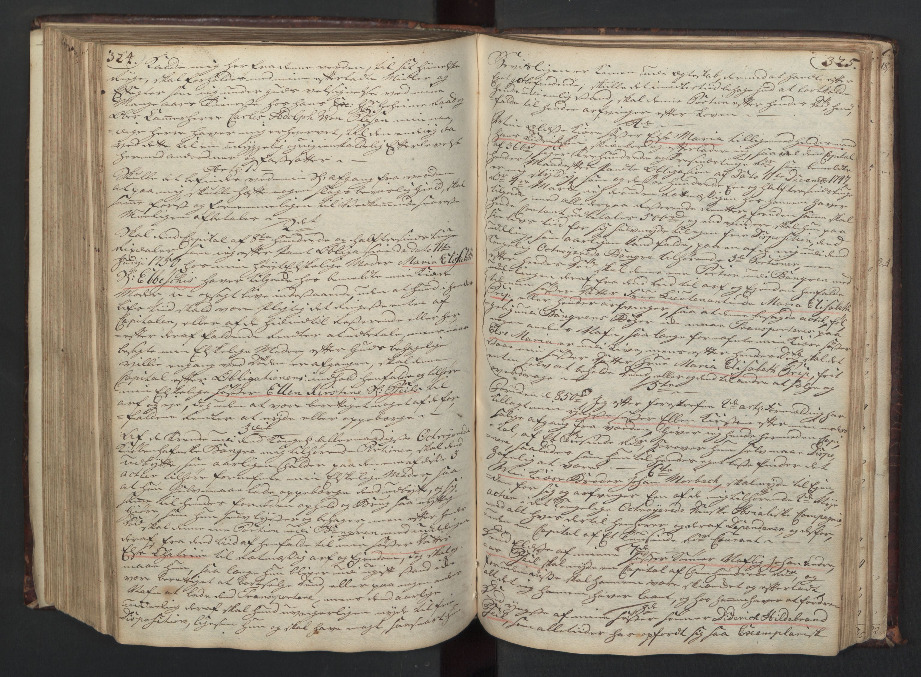 Forsvaret, Generalauditøren, AV/RA-RAFA-1772/F/Fj/Fjc/L0006: Skifteprotokol for 1ste søndenfjeldske dragonregiment, 1735-1763, s. 324-325