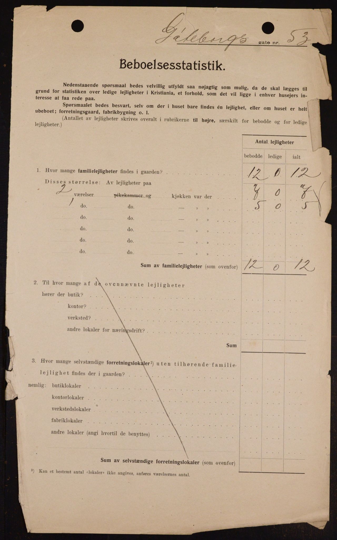 OBA, Kommunal folketelling 1.2.1909 for Kristiania kjøpstad, 1909, s. 30294