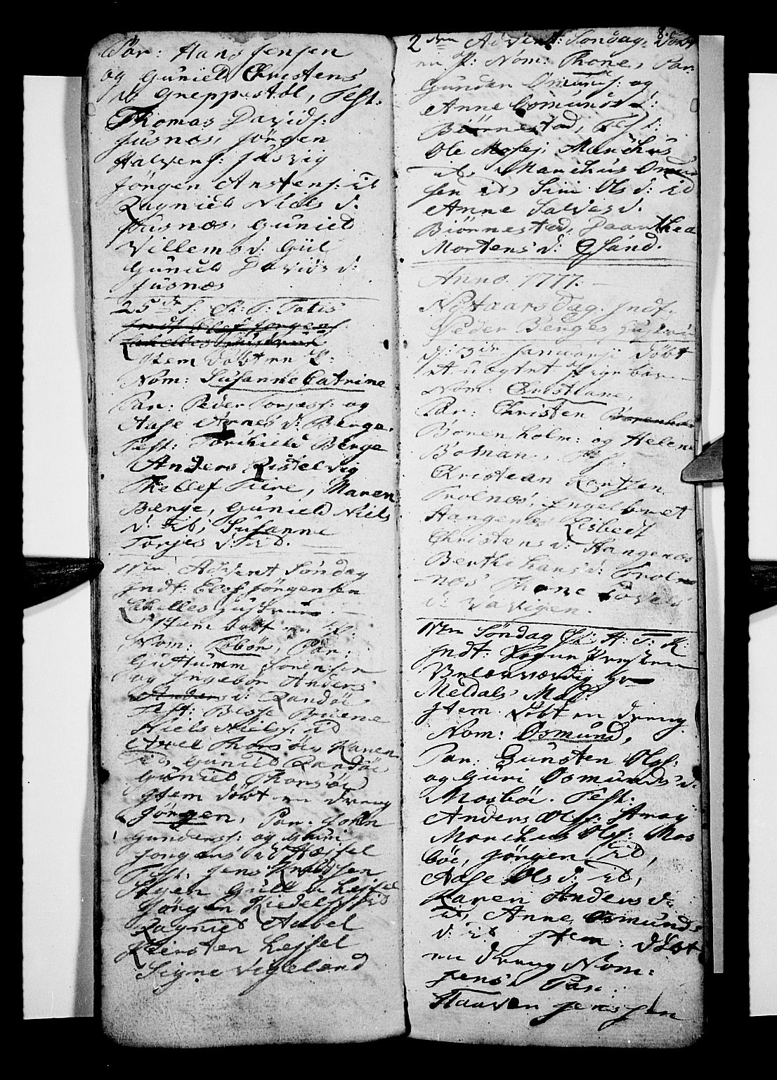 Oddernes sokneprestkontor, SAK/1111-0033/F/Fb/Fba/L0001: Klokkerbok nr. B 1, 1775-1786, s. 8