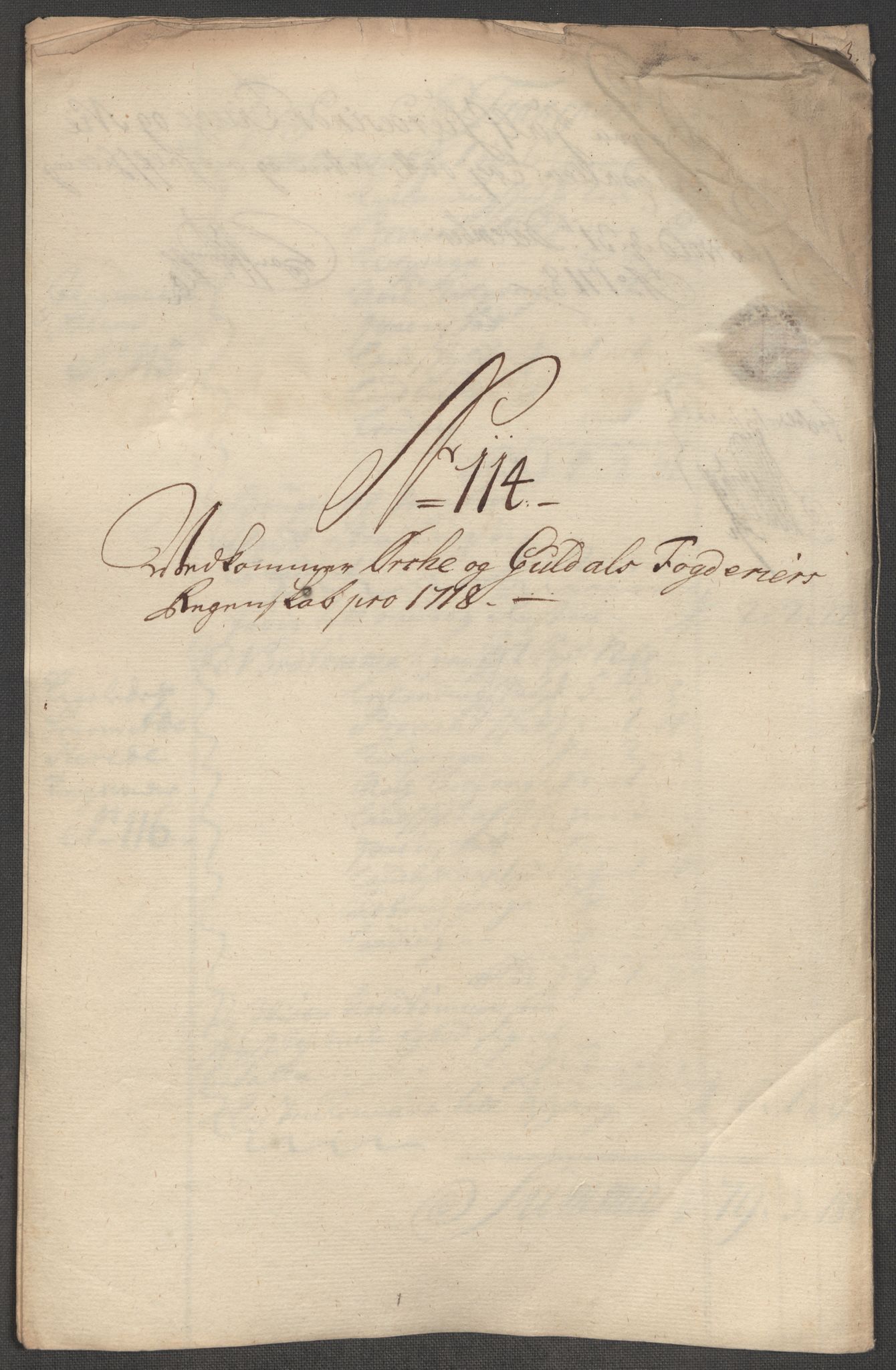 Rentekammeret inntil 1814, Reviderte regnskaper, Fogderegnskap, RA/EA-4092/R60/L3972: Fogderegnskap Orkdal og Gauldal, 1718, s. 310