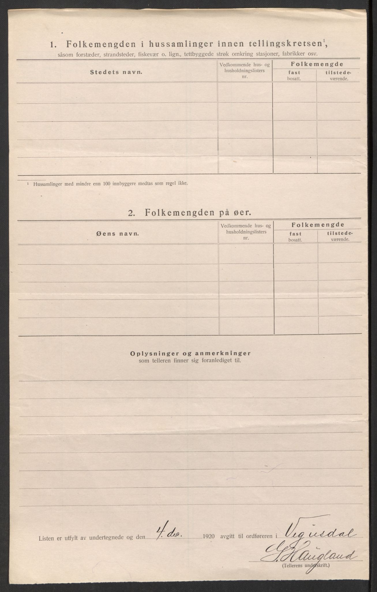 SAK, Folketelling 1920 for 0934 Vegusdal herred, 1920, s. 28