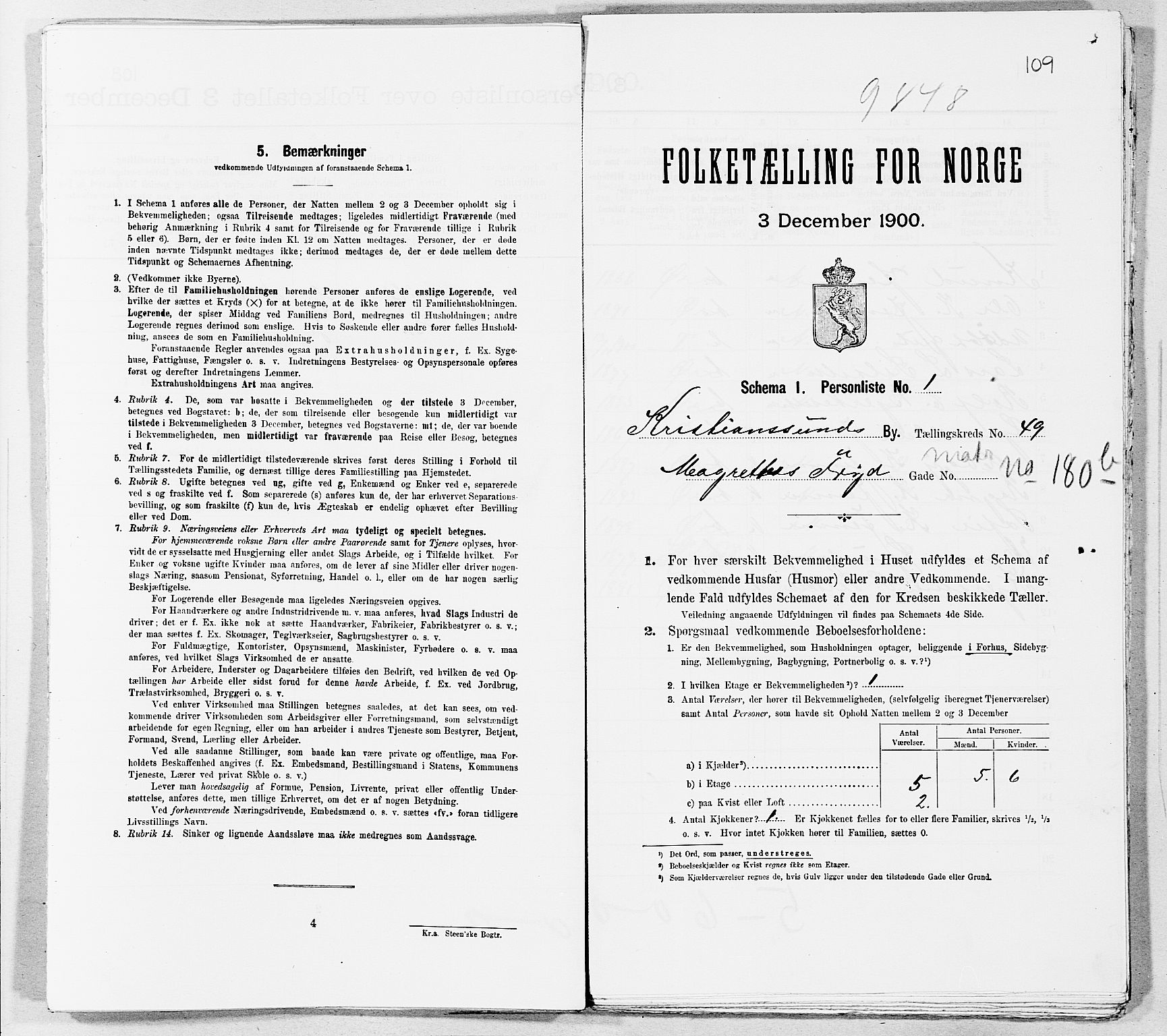 SAT, Folketelling 1900 for 1503 Kristiansund kjøpstad, 1900, s. 5346