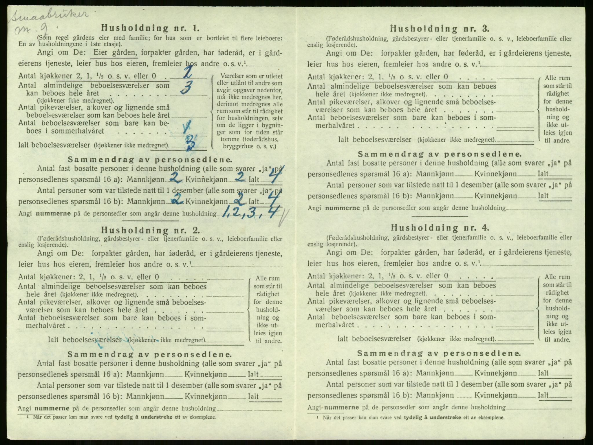 SAKO, Folketelling 1920 for 0719 Andebu herred, 1920, s. 1125