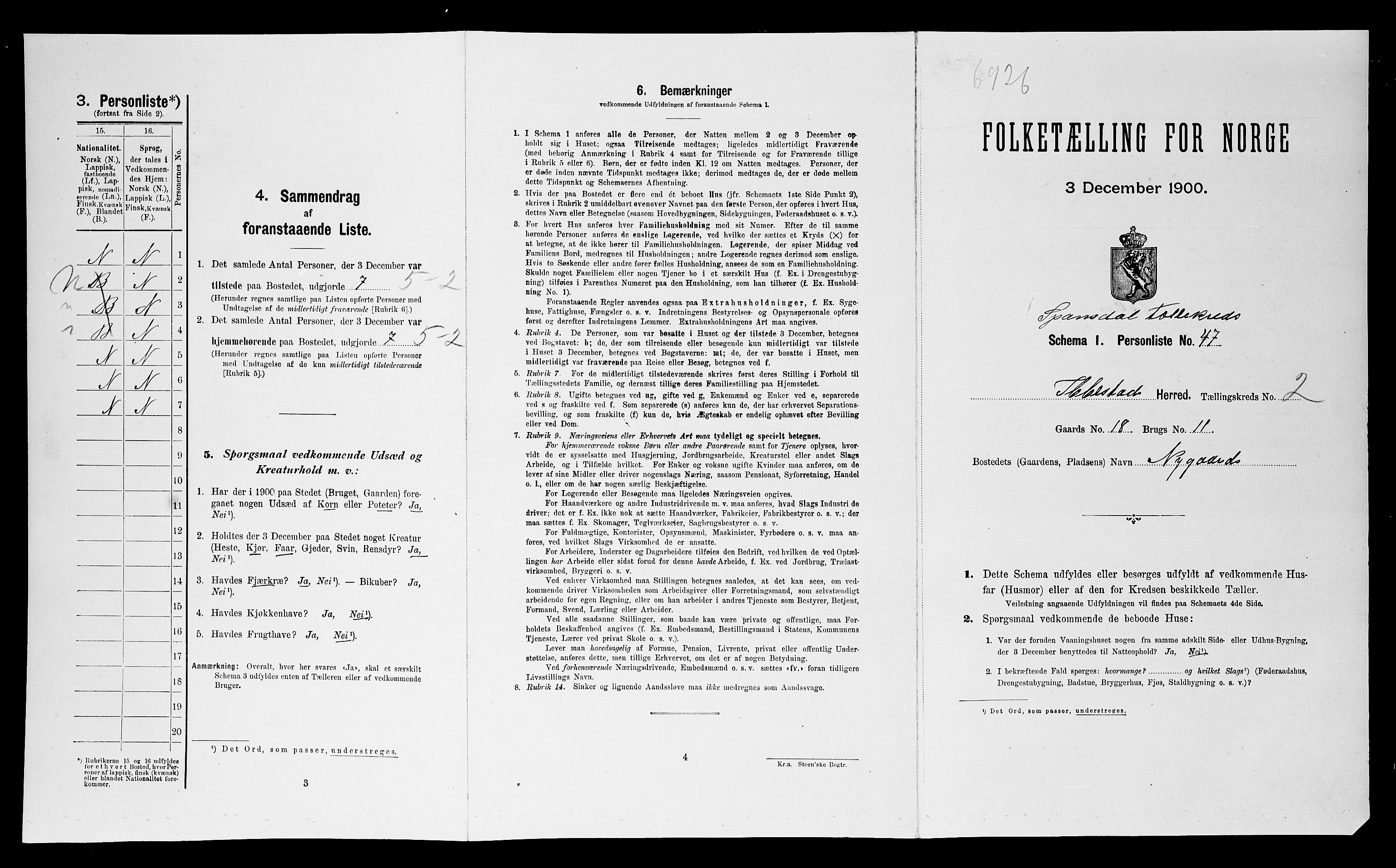 SATØ, Folketelling 1900 for 1917 Ibestad herred, 1900, s. 444
