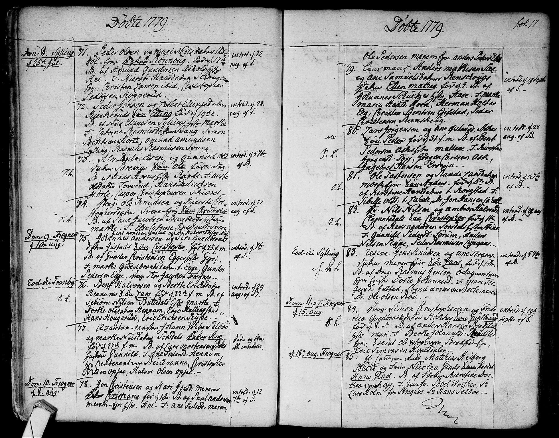 Lier kirkebøker, AV/SAKO-A-230/F/Fa/L0006: Ministerialbok nr. I 6, 1777-1794, s. 17