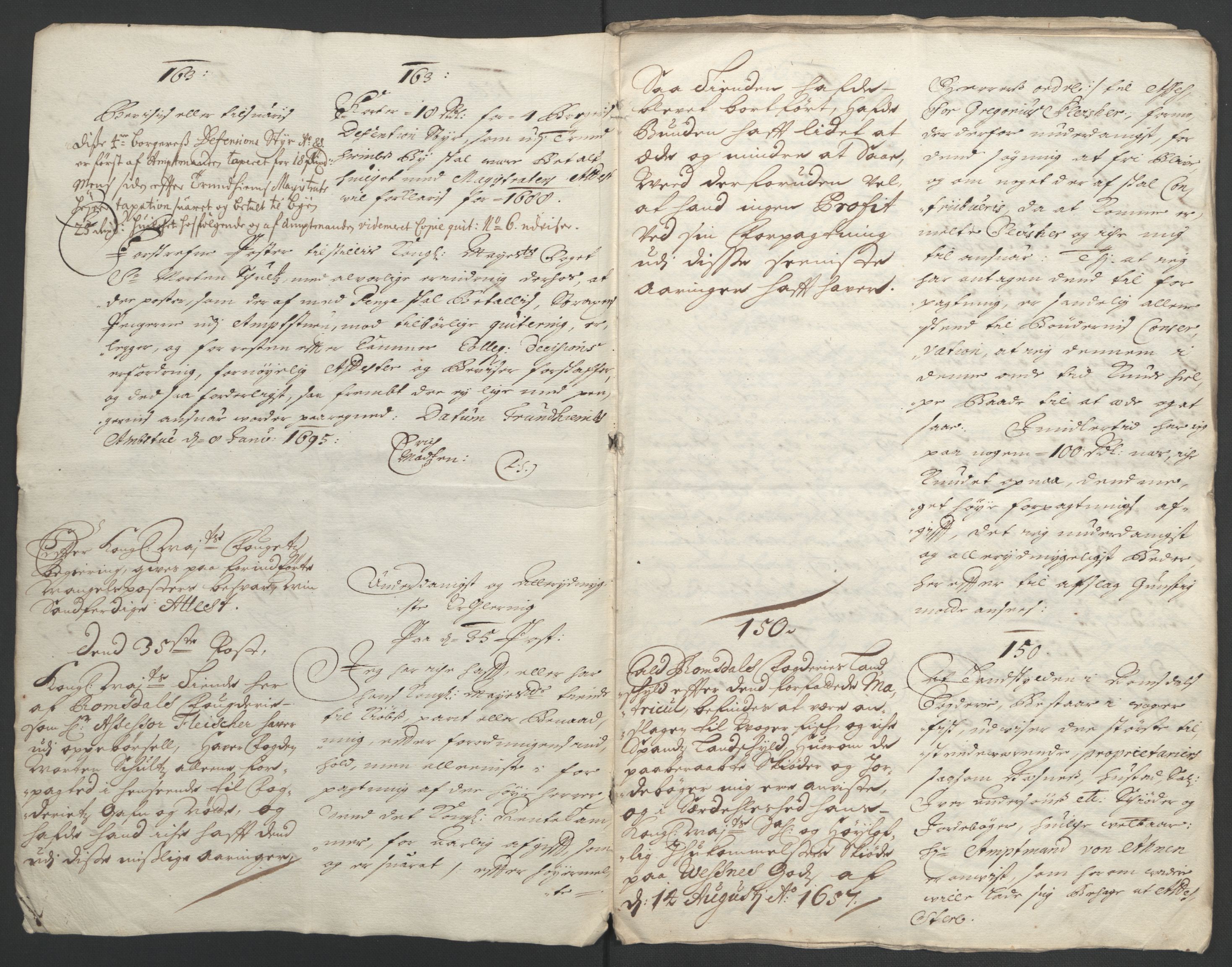 Rentekammeret inntil 1814, Reviderte regnskaper, Fogderegnskap, RA/EA-4092/R55/L3650: Fogderegnskap Romsdal, 1692, s. 223