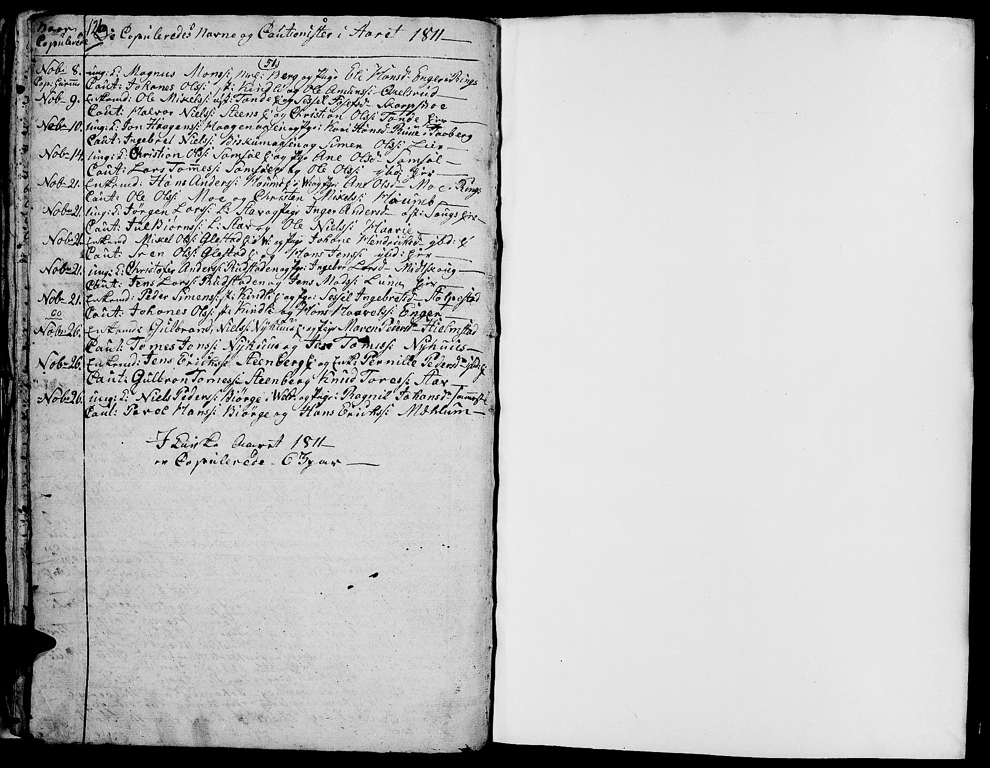 Ringsaker prestekontor, AV/SAH-PREST-014/I/Ia/L0005/0008: Kladd til kirkebok nr. 5.8, 1807-1811, s. 126-127
